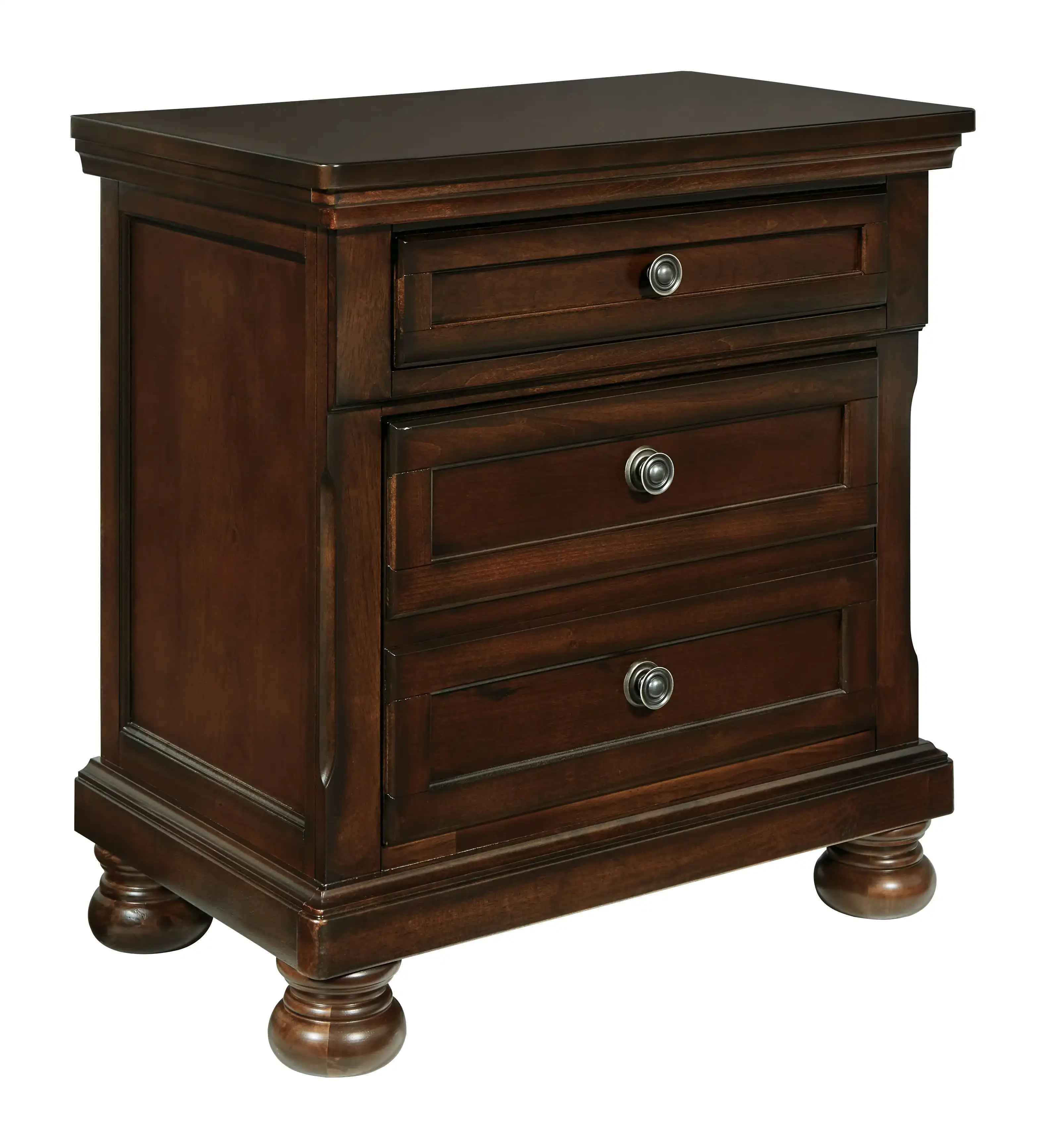 Porter - Two Drawer Night Stand - Dark Brown - Best Buy Furniture
