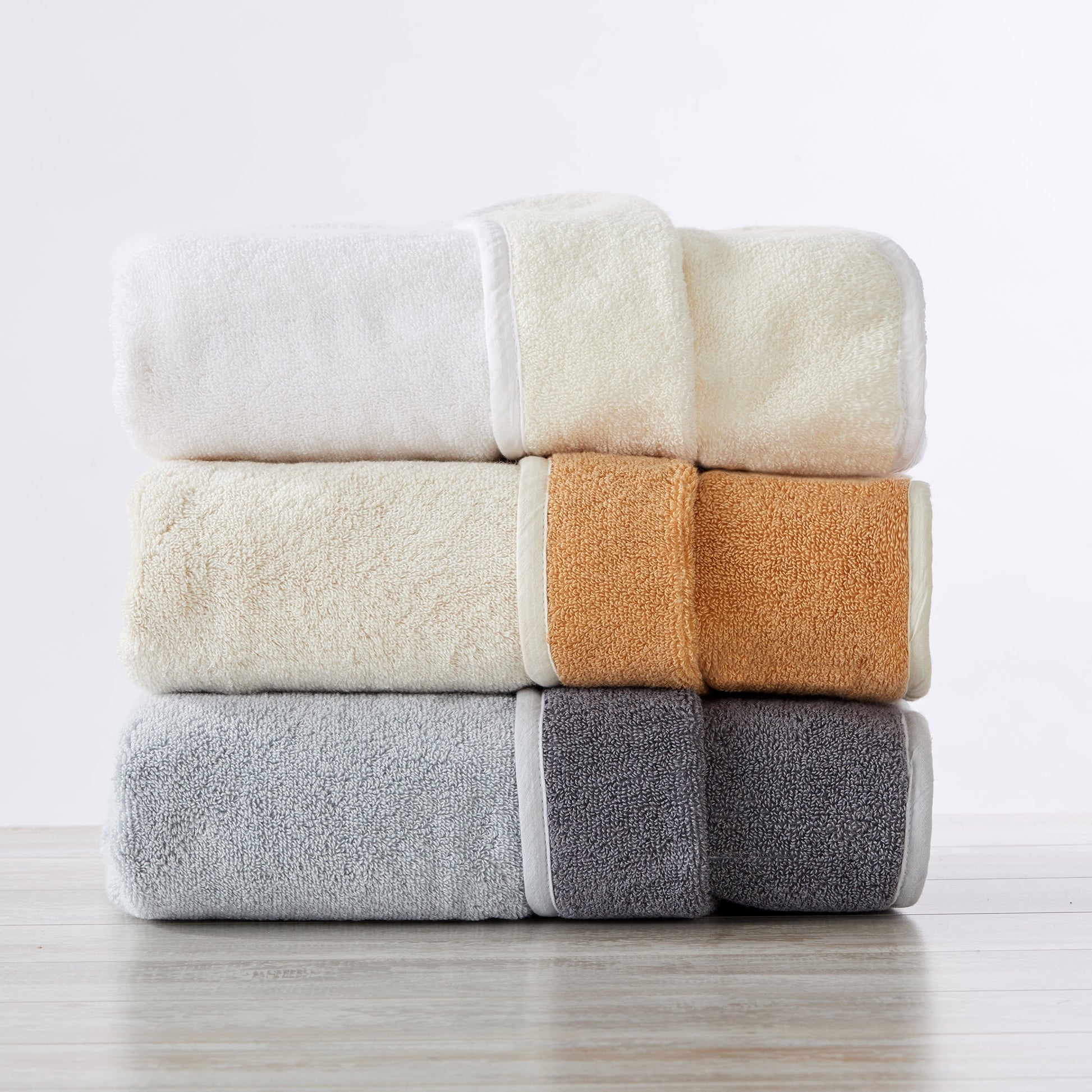4 Pack Two-Toned Hand Towel - Vanessa Collection - Best Buy Furniture