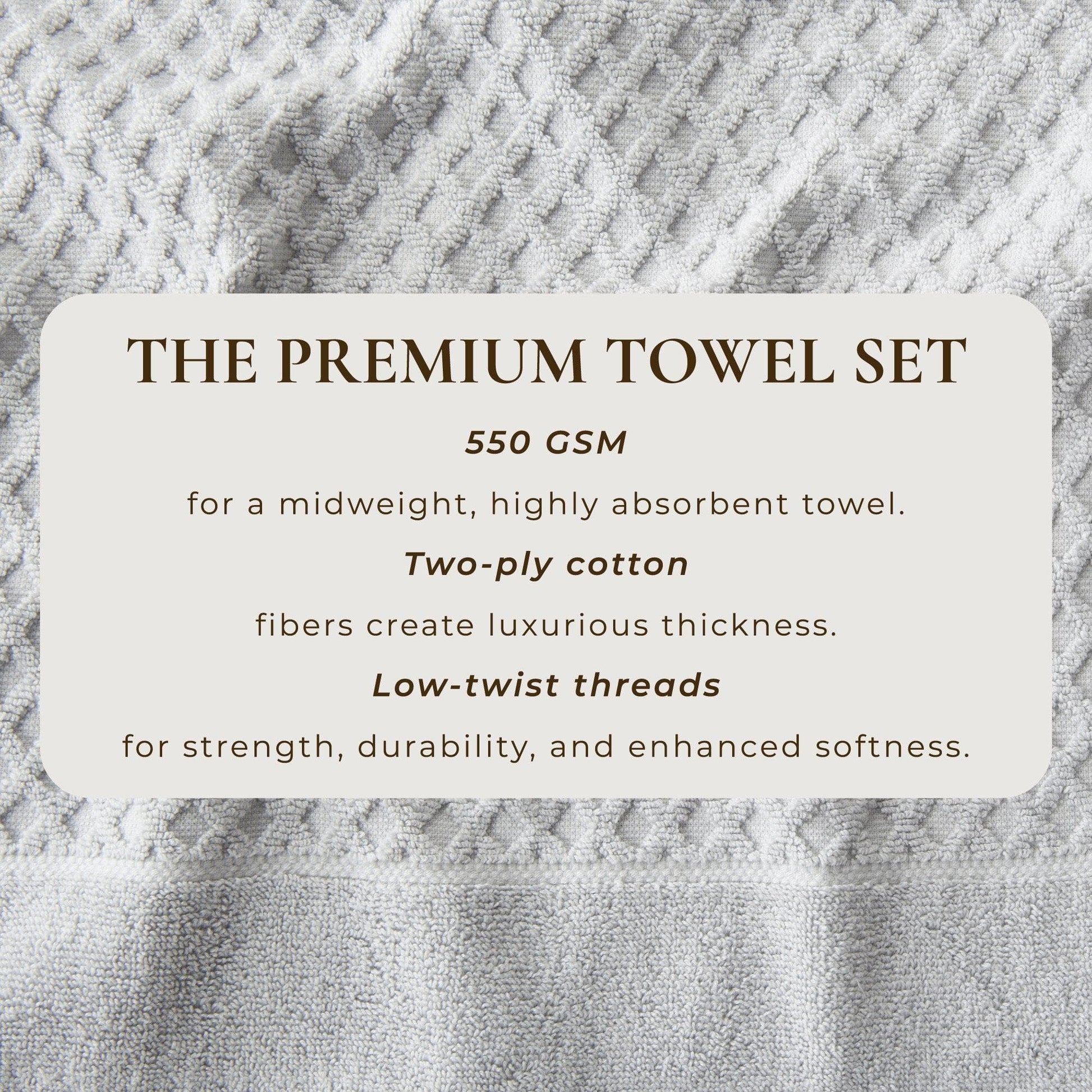 Cotton Diamond Waffle Weave Bath Towel Set - Grayson Collection - Best Buy Furniture