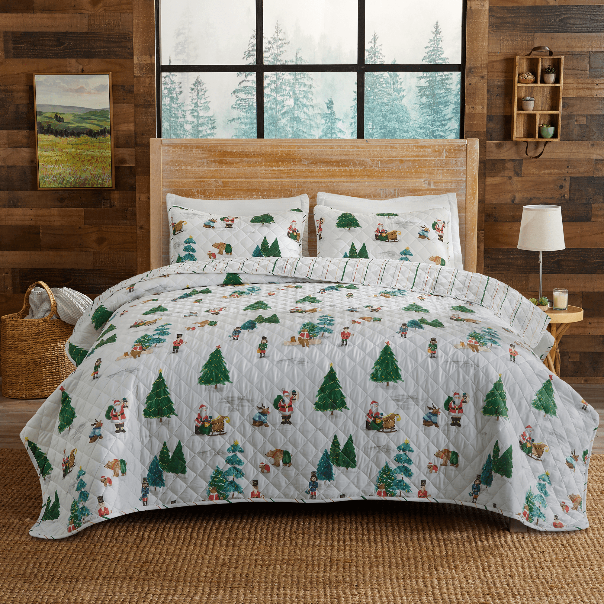 3 Piece Christmas Quilt - Mittens Collection - Best Buy Furniture