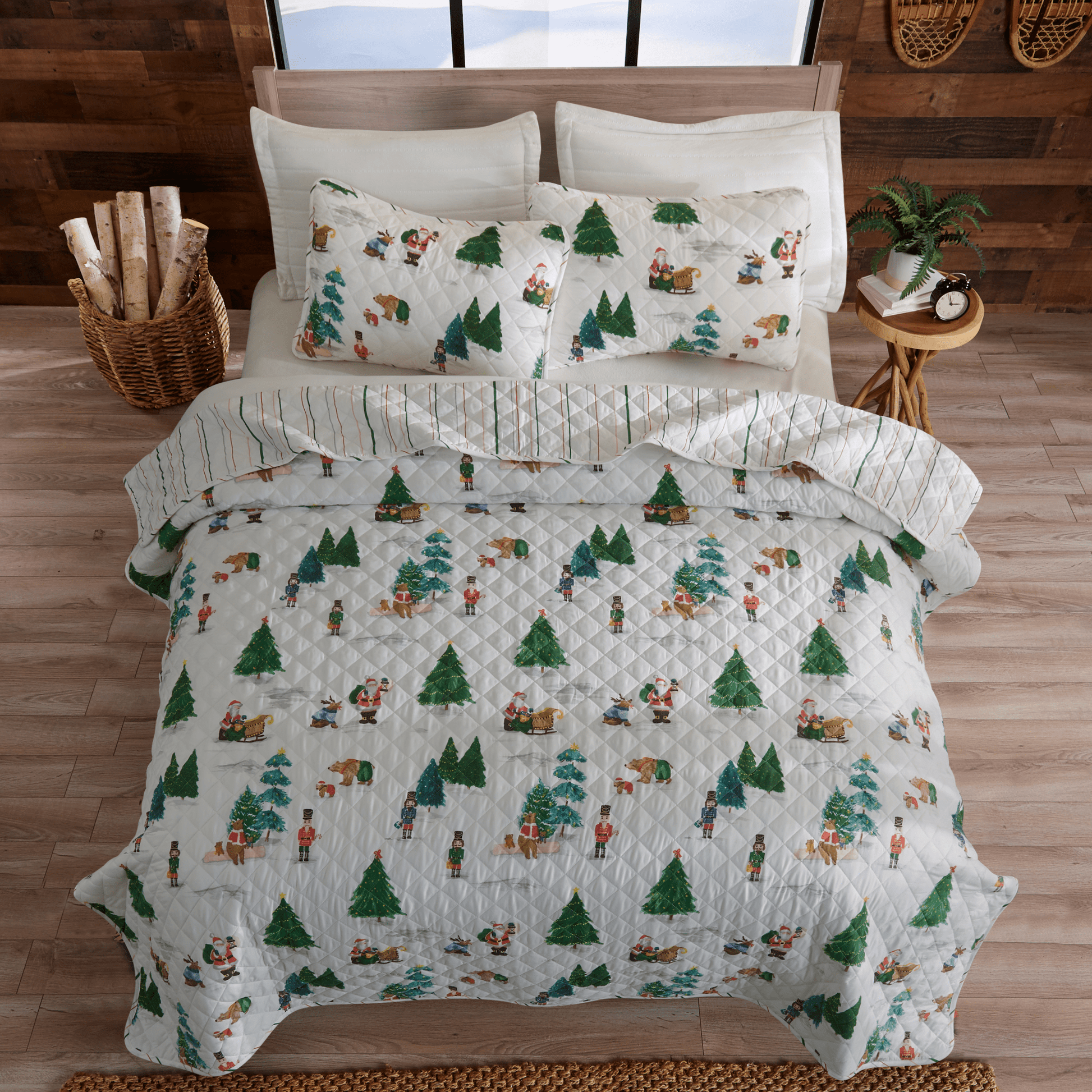 3 Piece Christmas Quilt - Mittens Collection - Best Buy Furniture