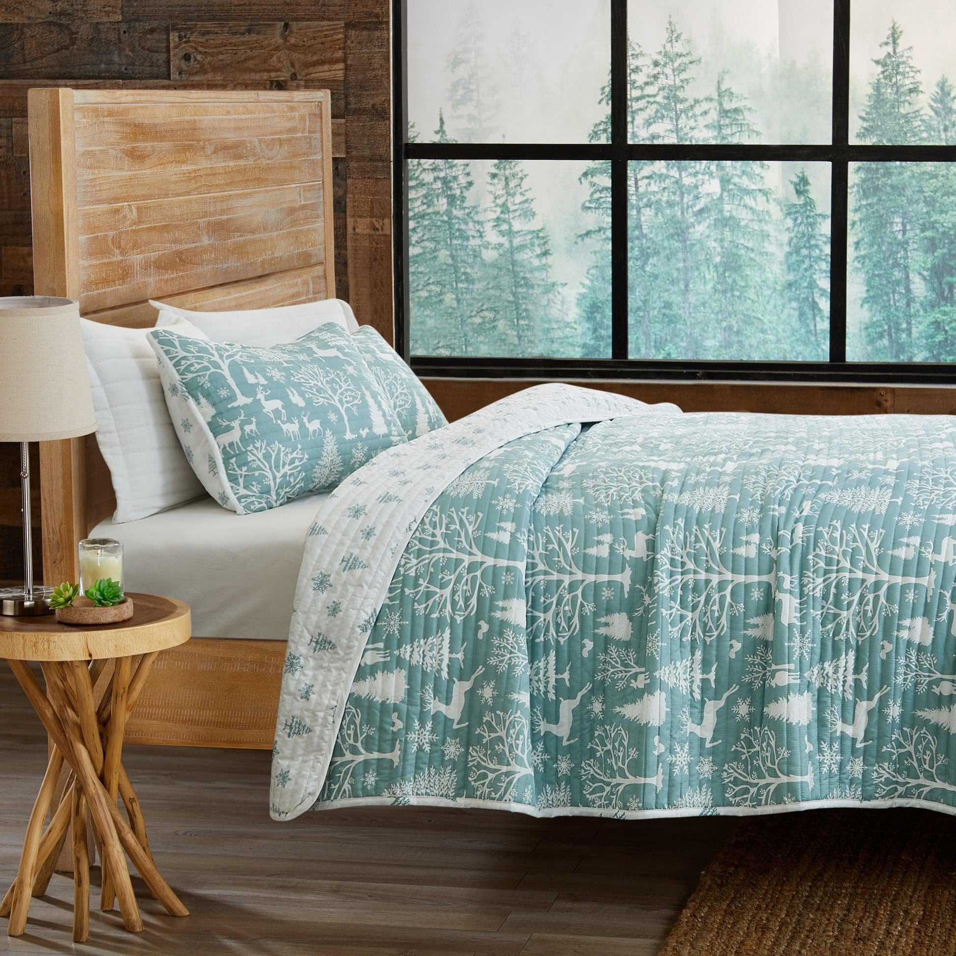 3 Piece Lodge Woods Quilt - Winter Solstice Collection - Best Buy Furniture