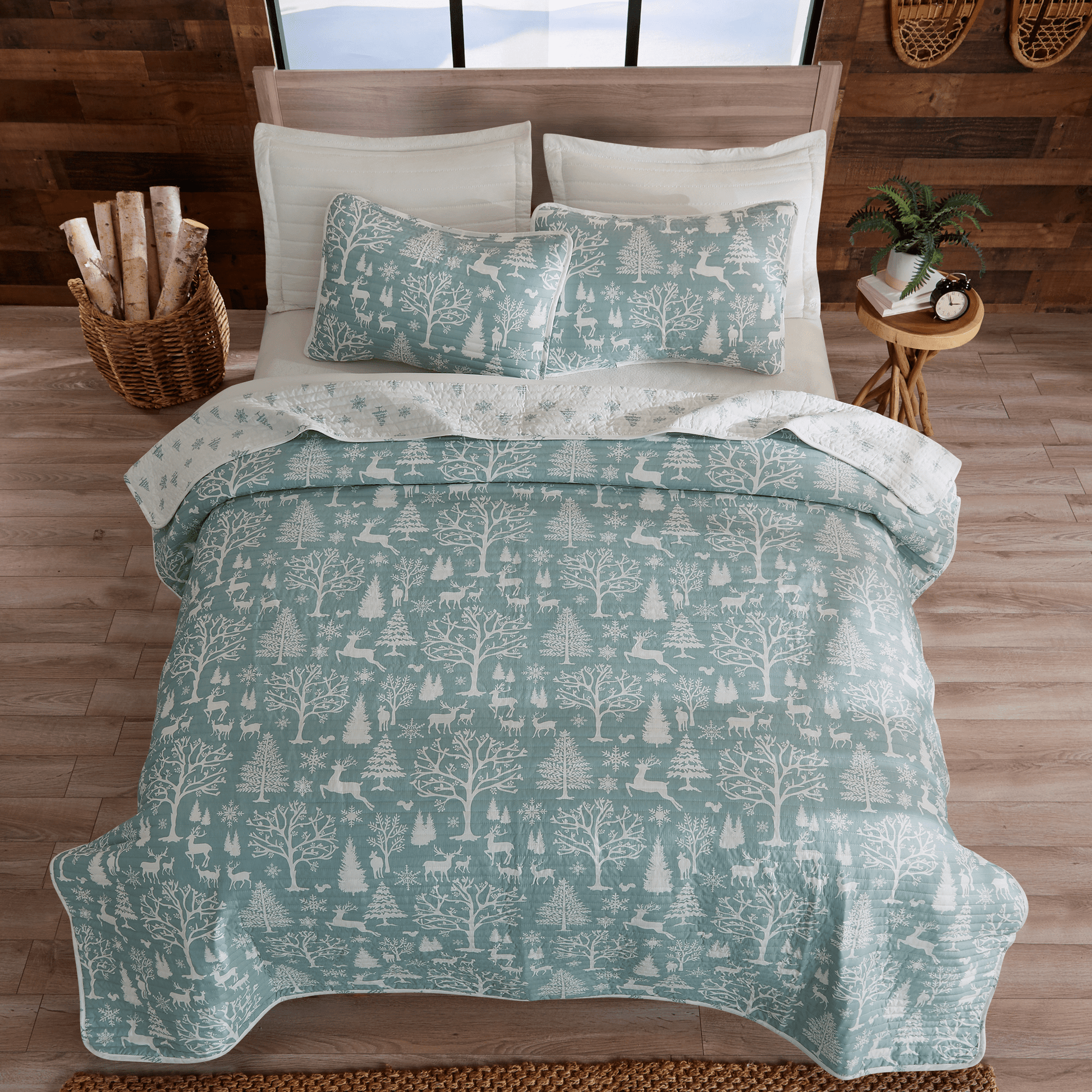 3 Piece Lodge Woods Quilt - Winter Solstice Collection - Best Buy Furniture