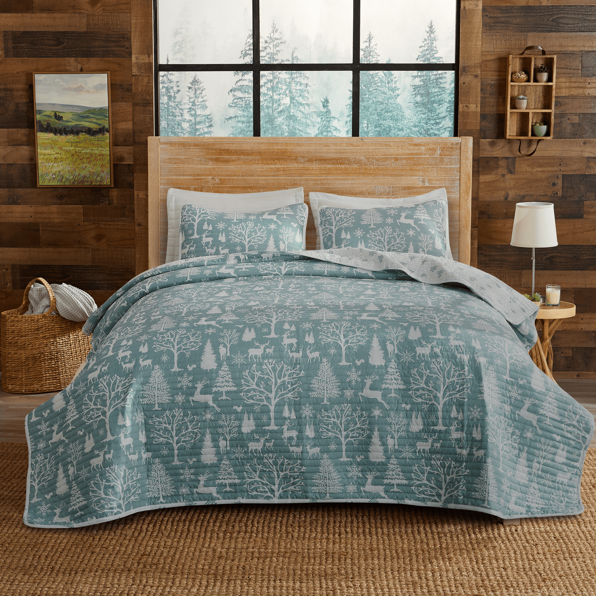 3 Piece Lodge Woods Quilt - Winter Solstice Collection - Best Buy Furniture