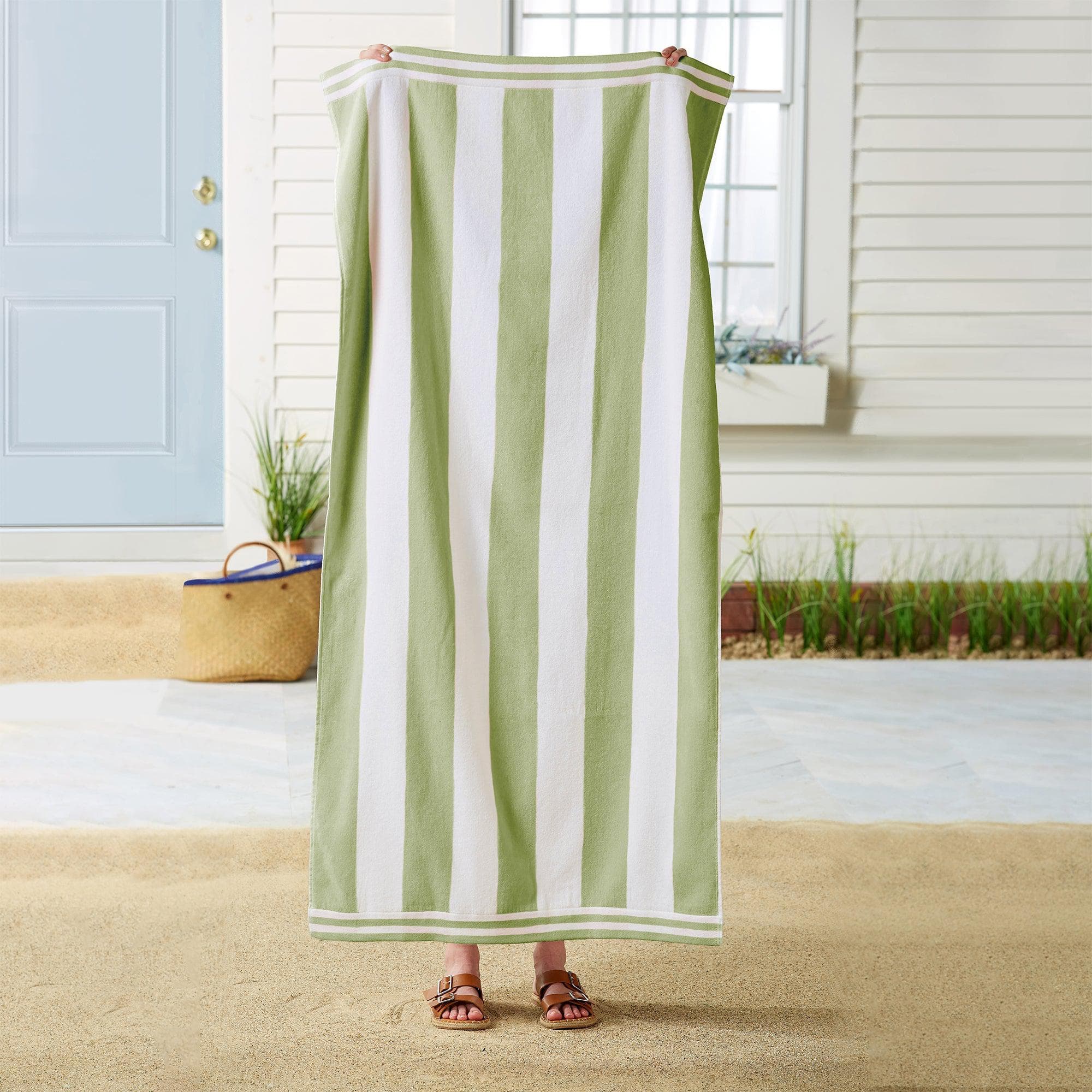 4 Pack Striped Cabana Beach Towel - Edgartown Collection - Best Buy Furniture