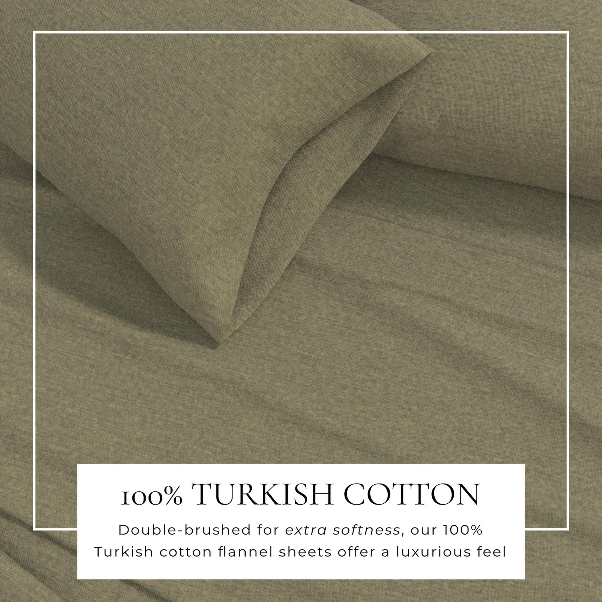 4 Piece Heathered Solid Cotton Blend Flannel Sheet Set - Anders Collection - Best Buy Furniture