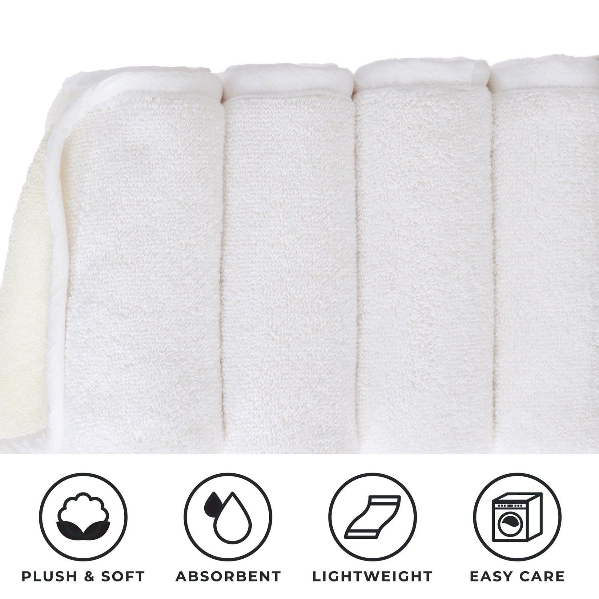 4 Pack Two-Toned Hand Towel - Vanessa Collection - Best Buy Furniture