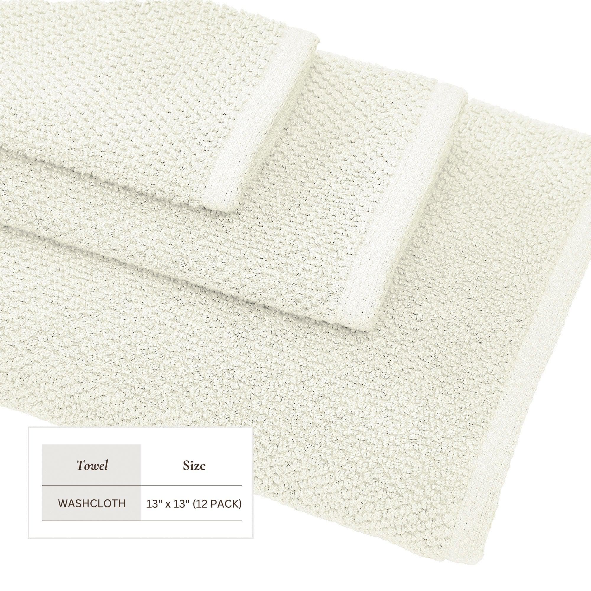 Cotton Textured Bath Towel Set - Acacia Collection - Best Buy Furniture