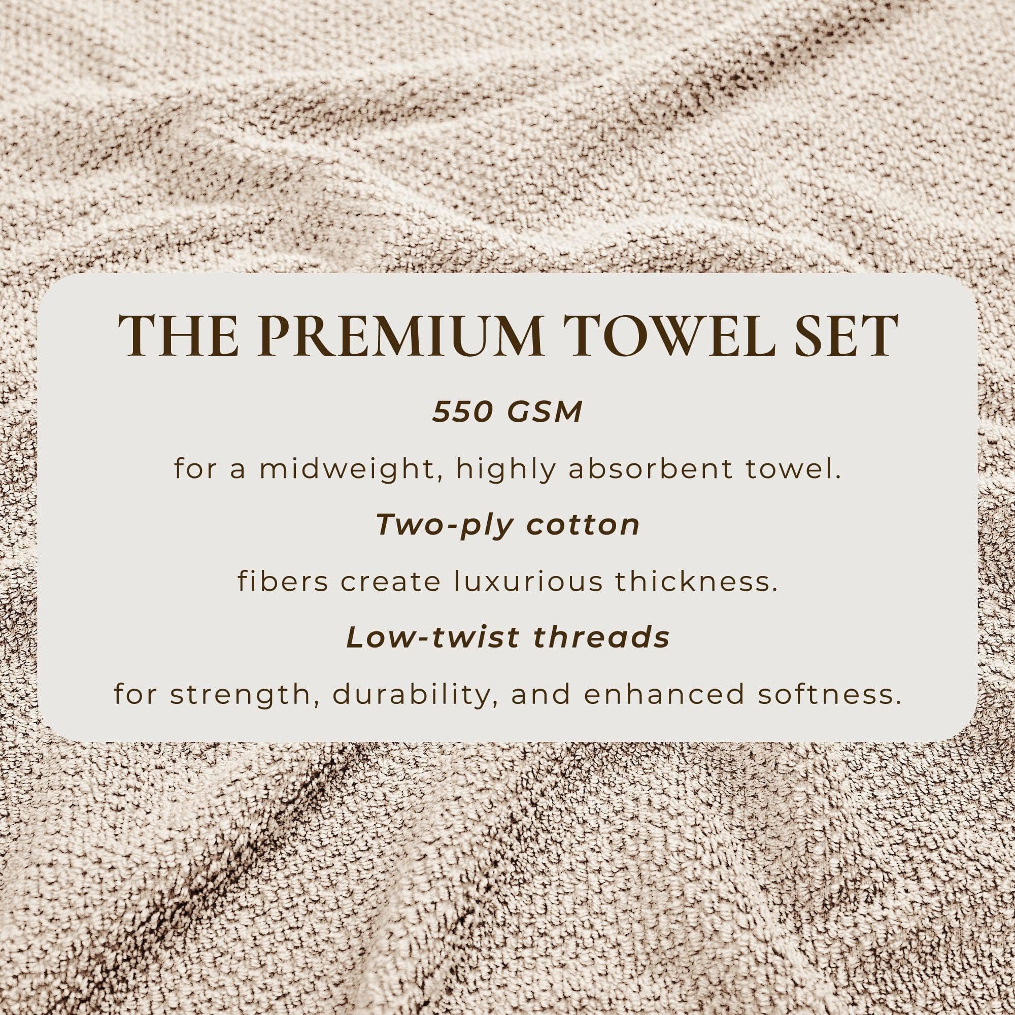 Cotton Textured Bath Towel Set - Acacia Collection - Best Buy Furniture