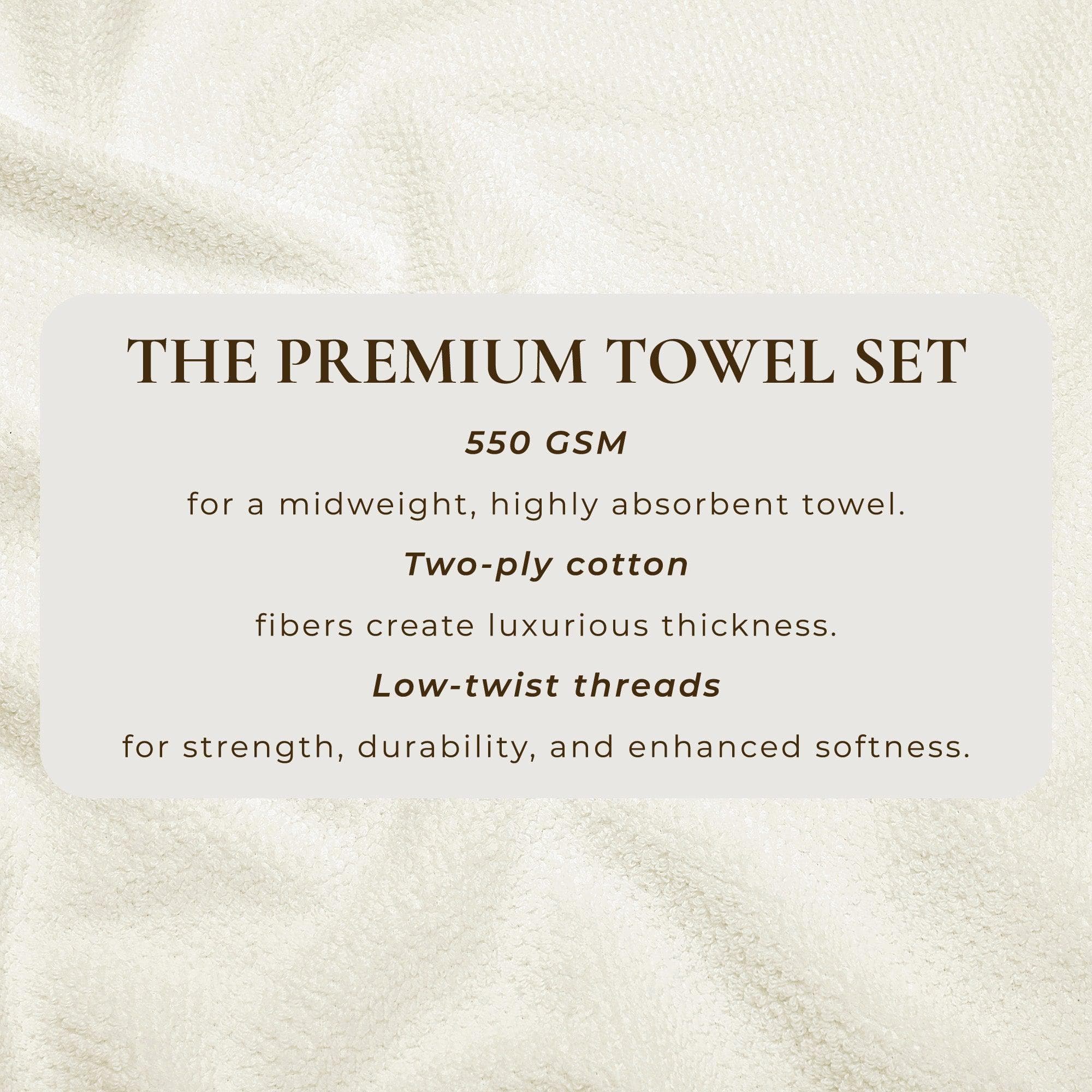 Cotton Textured Bath Towel Set - Acacia Collection - Best Buy Furniture