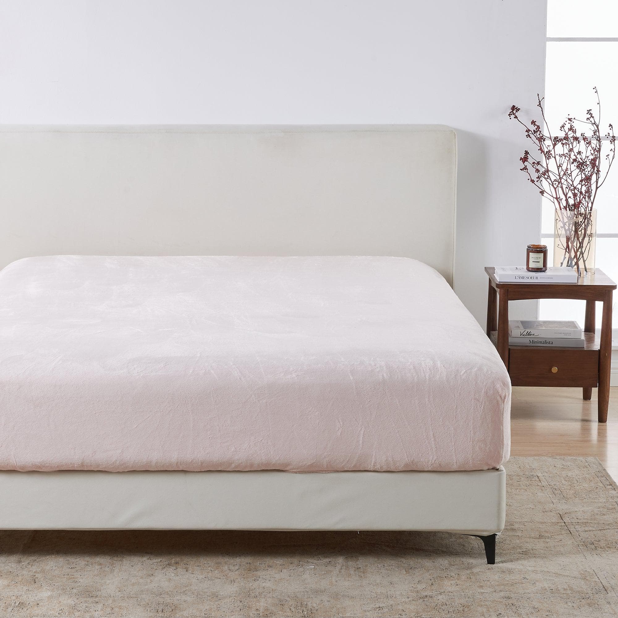 Solid Plush Fitted Sheet - Velvet Luxe Collection - Best Buy Furniture