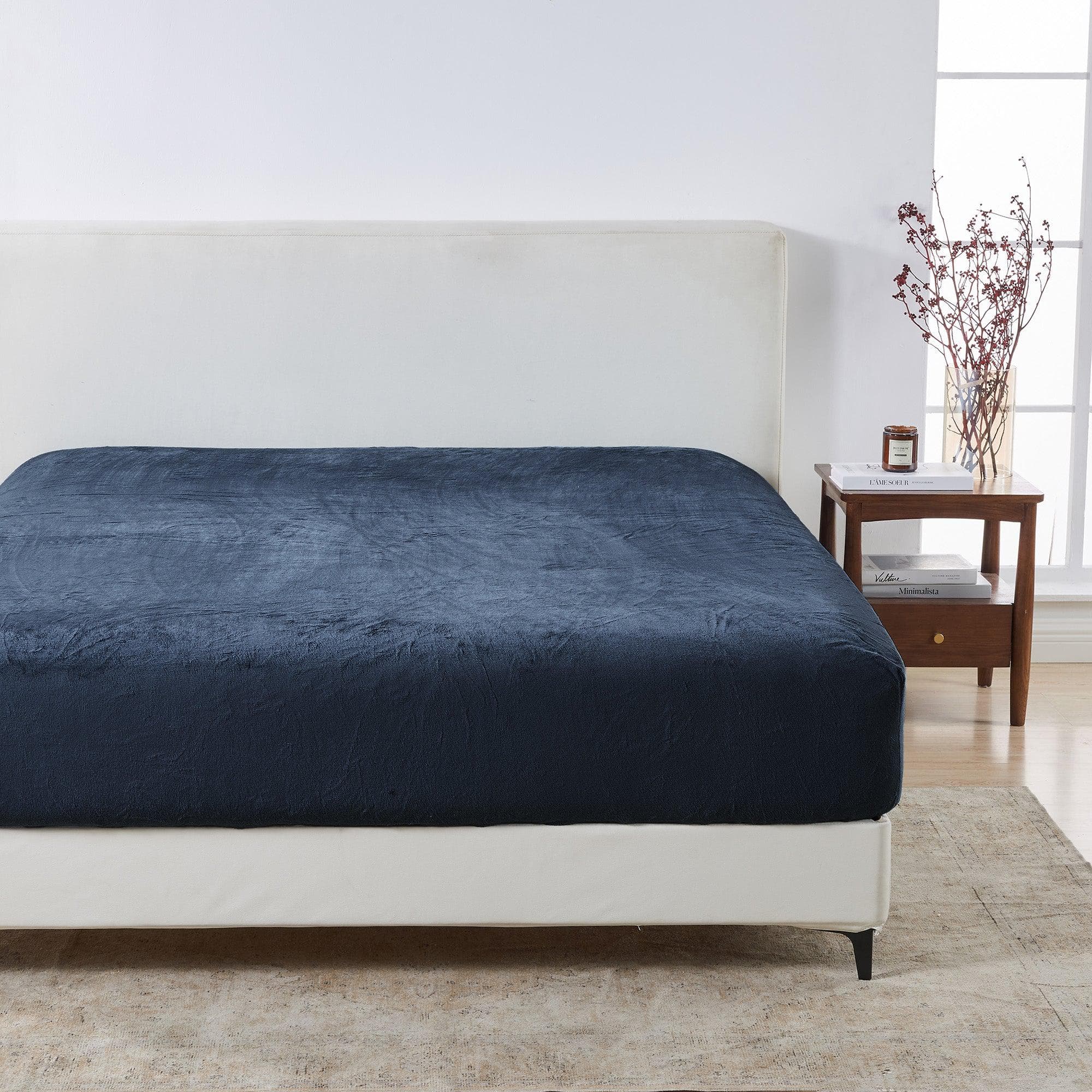 Solid Plush Fitted Sheet - Velvet Luxe Collection - Best Buy Furniture