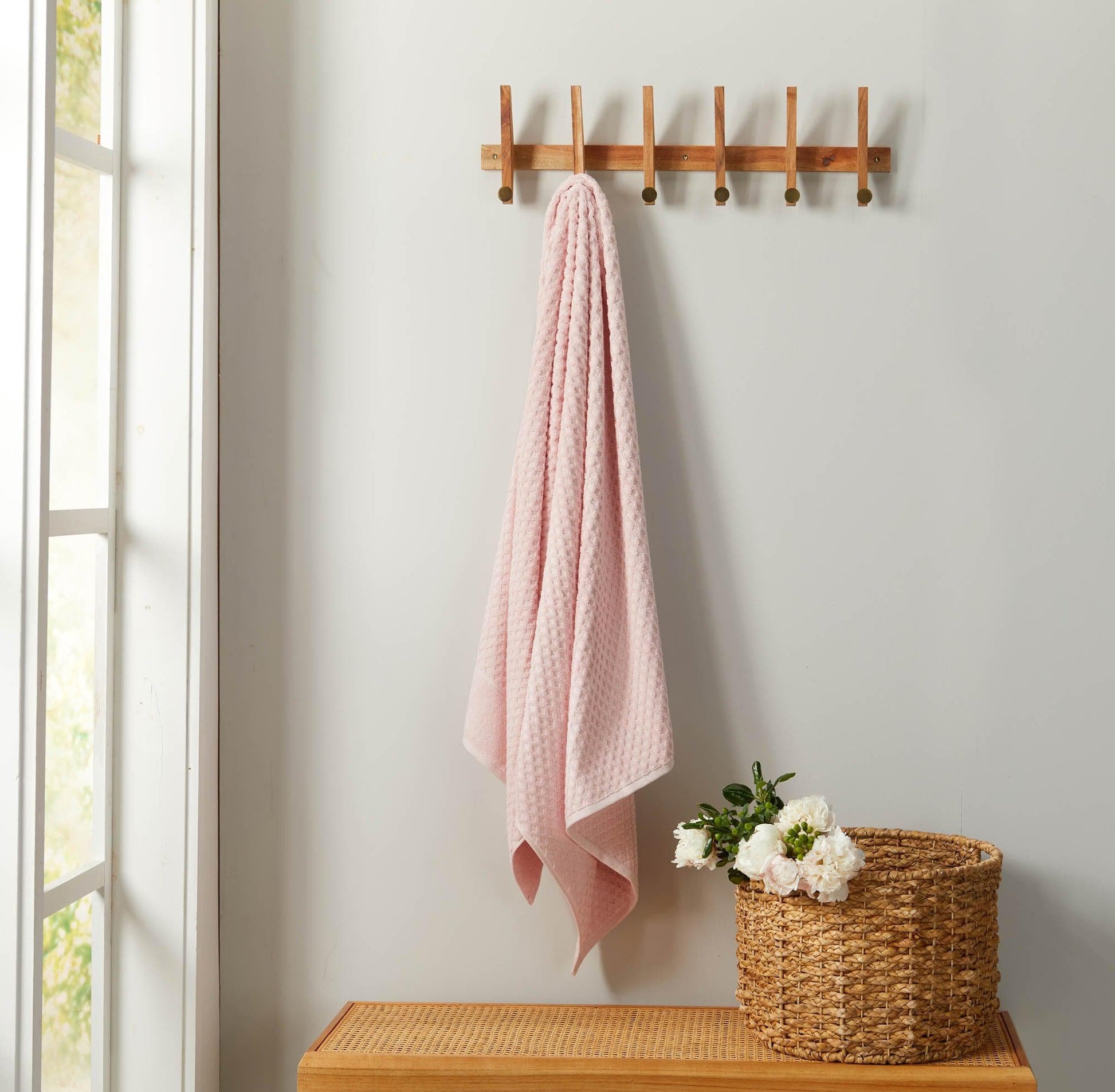 Cotton Diamond Waffle Weave Bath Towel Set - Grayson Collection - Best Buy Furniture