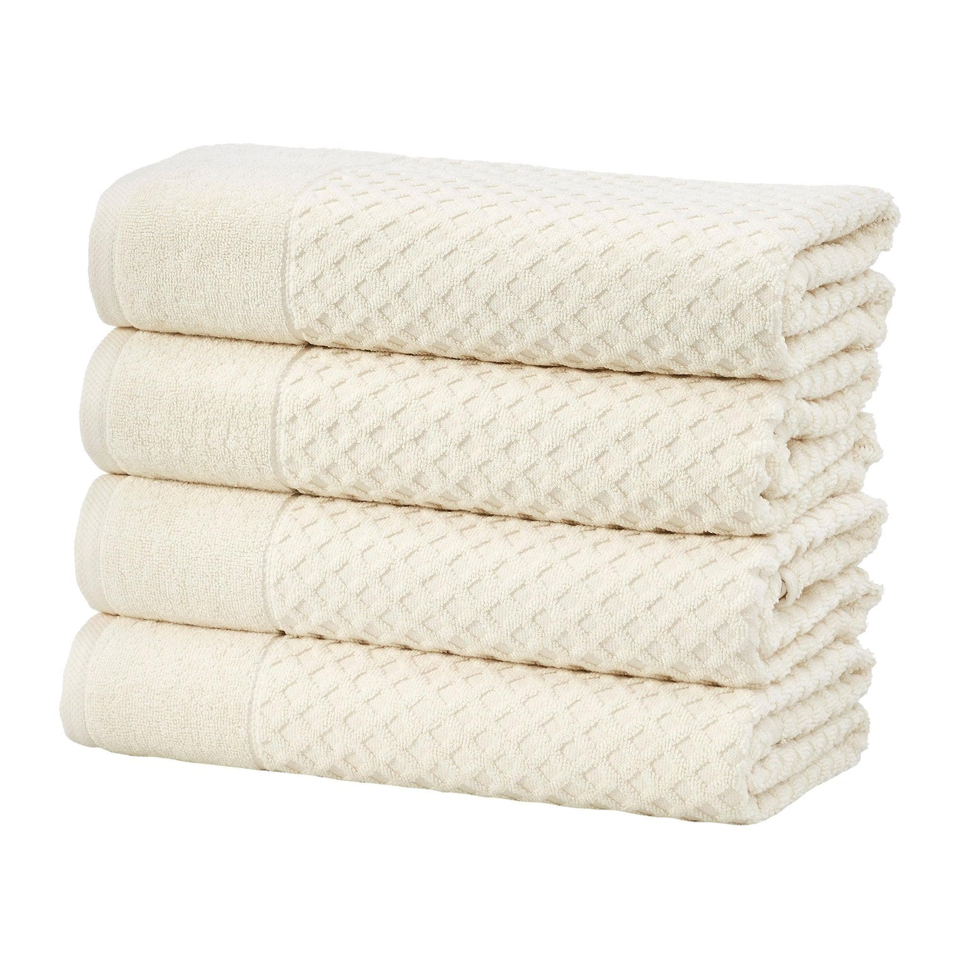 Cotton Diamond Waffle Weave Bath Towel Set - Grayson Collection - Best Buy Furniture