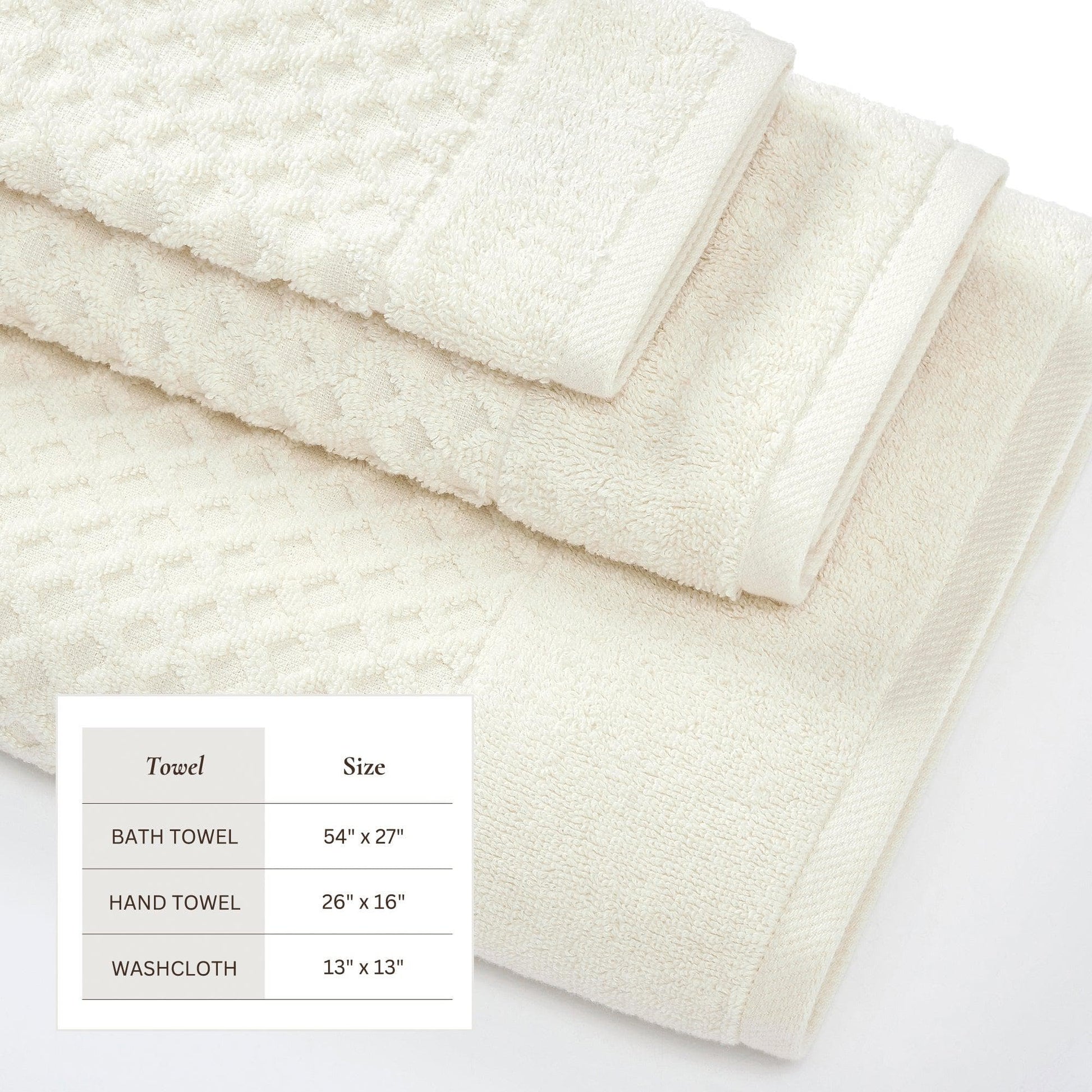 Cotton Diamond Waffle Weave Bath Towel Set - Grayson Collection - Best Buy Furniture