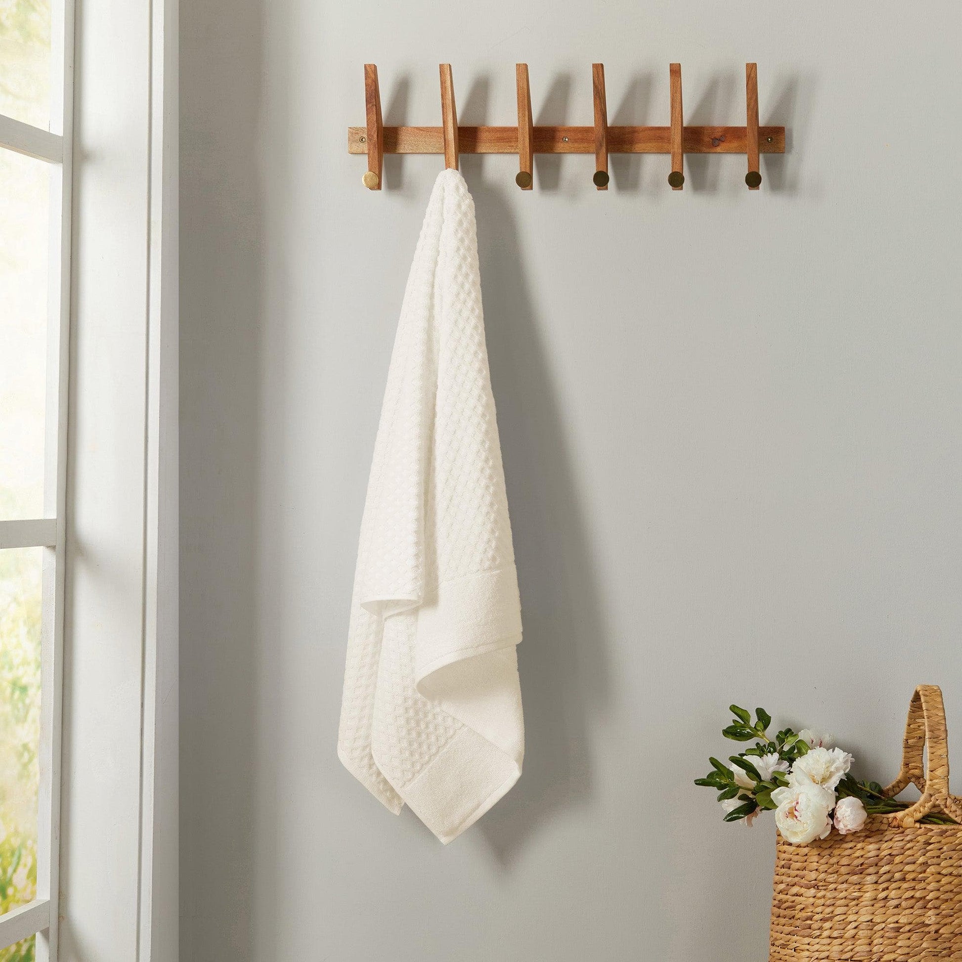 Cotton Diamond Waffle Weave Bath Towel Set - Grayson Collection - Best Buy Furniture