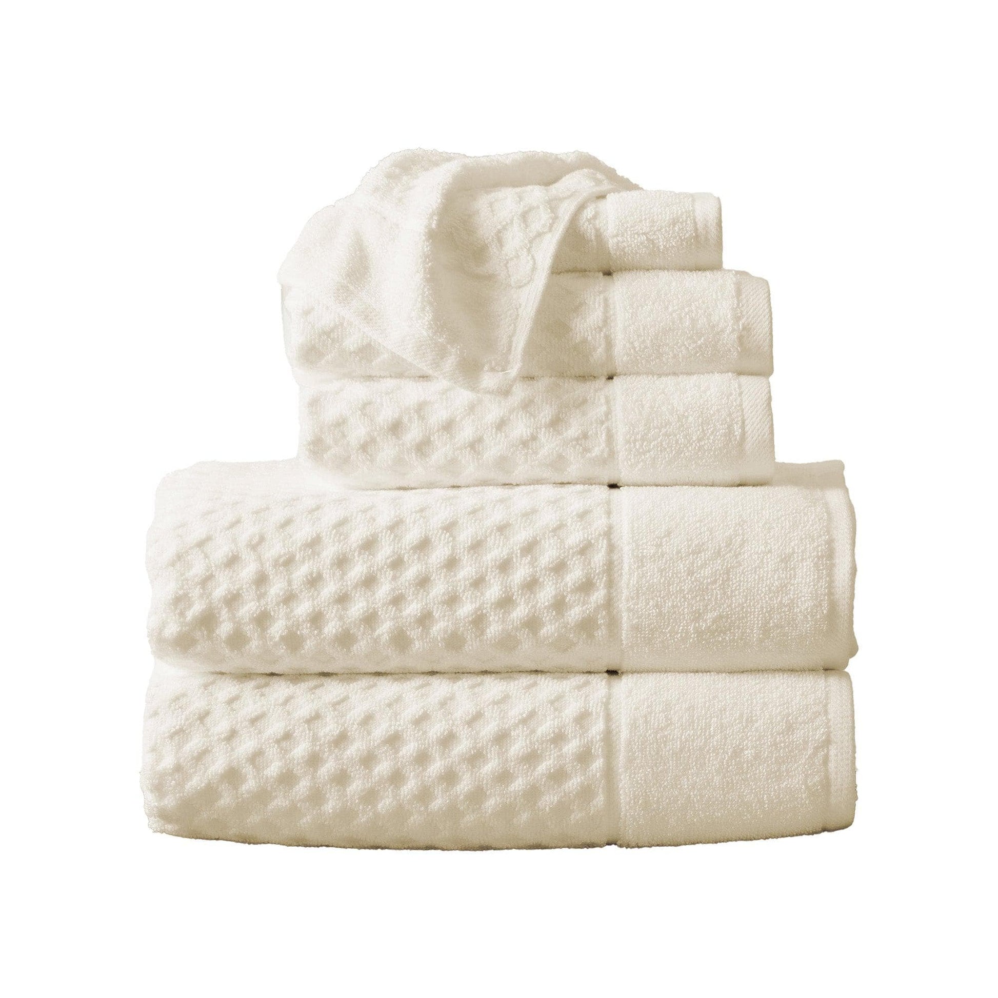 Cotton Diamond Waffle Weave Bath Towel Set - Grayson Collection - Best Buy Furniture