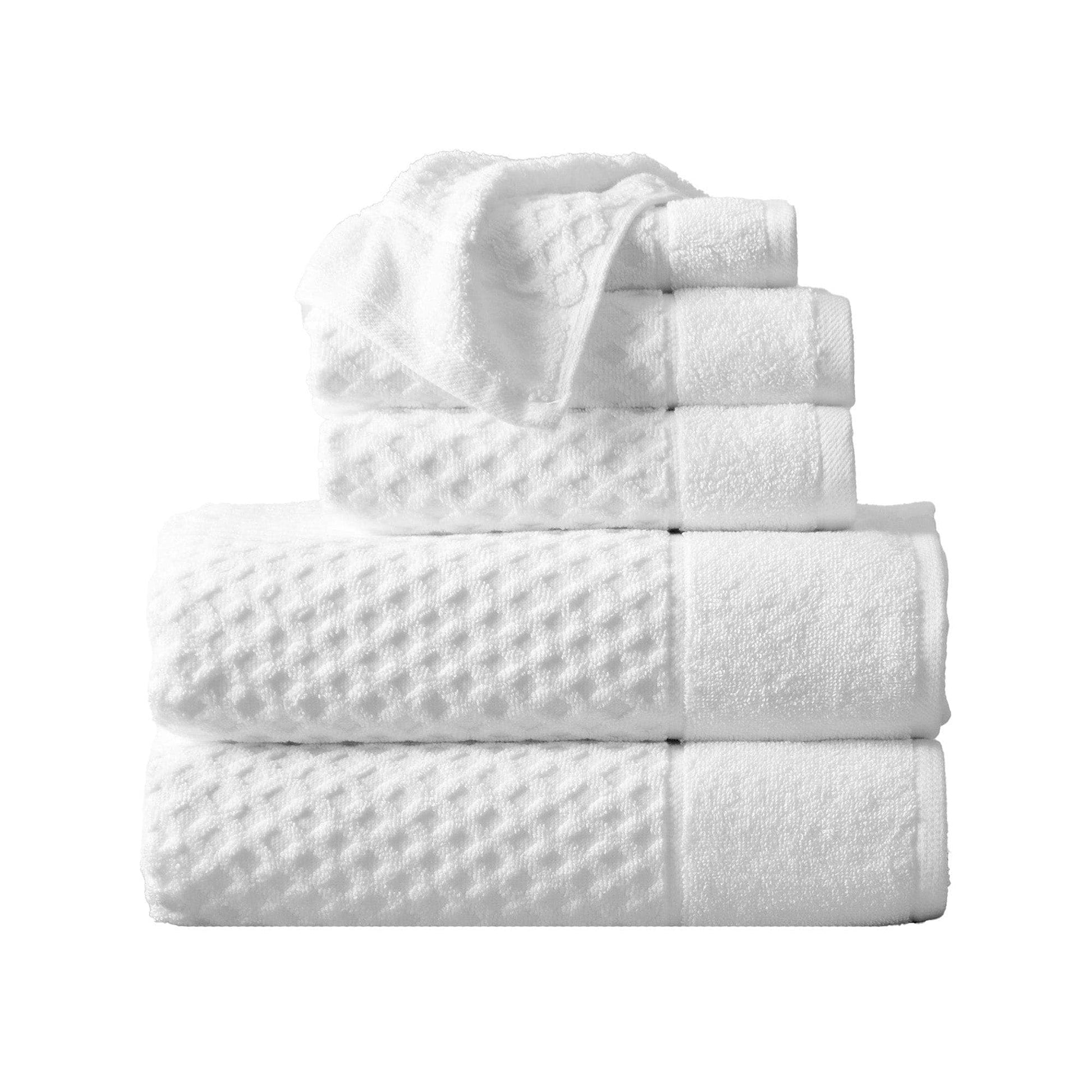Cotton Diamond Waffle Weave Bath Towel Set - Grayson Collection - Best Buy Furniture