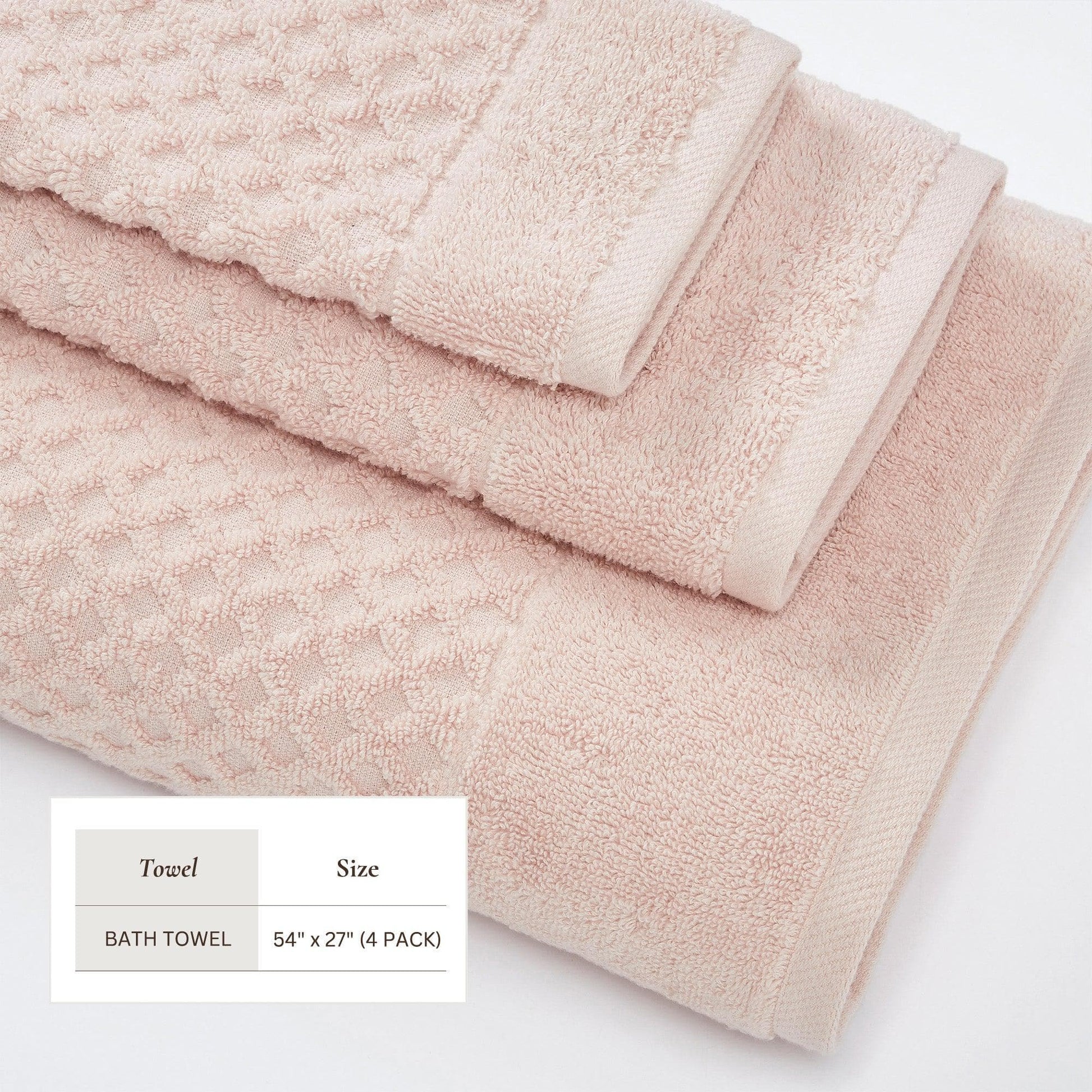 Cotton Diamond Waffle Weave Bath Towel Set - Grayson Collection - Best Buy Furniture