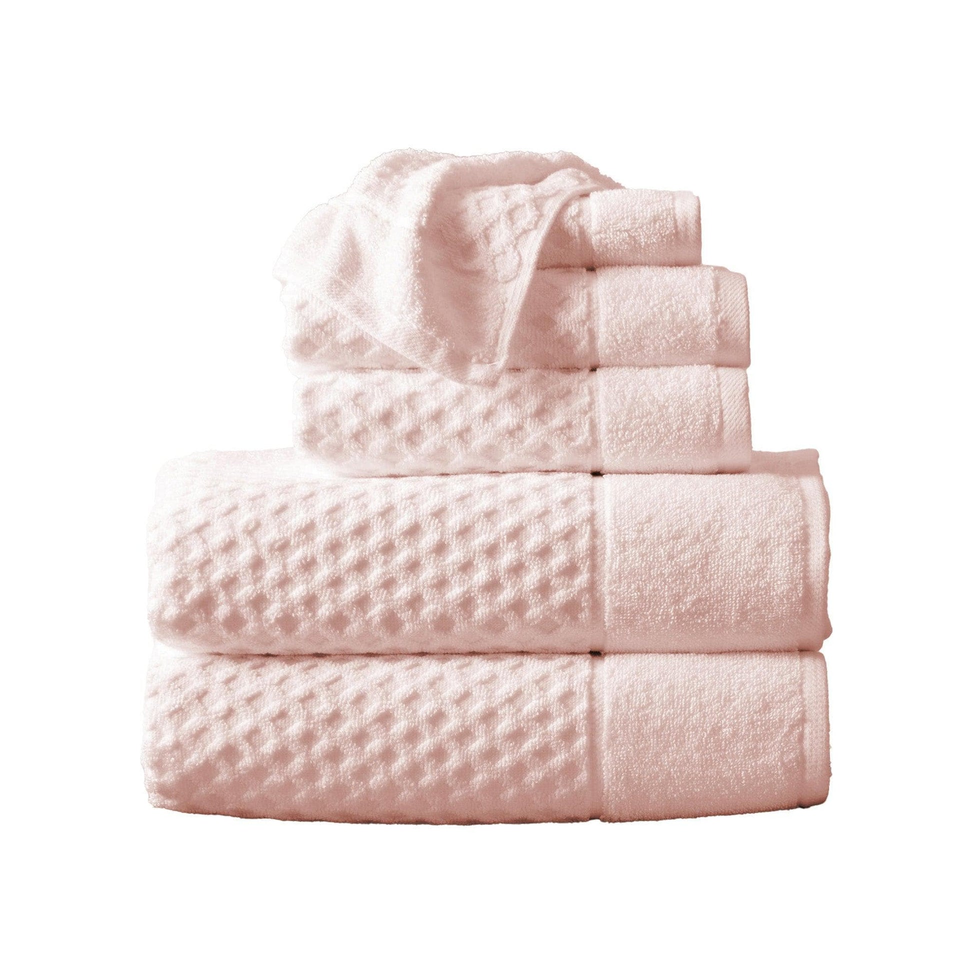 Cotton Diamond Waffle Weave Bath Towel Set - Grayson Collection - Best Buy Furniture