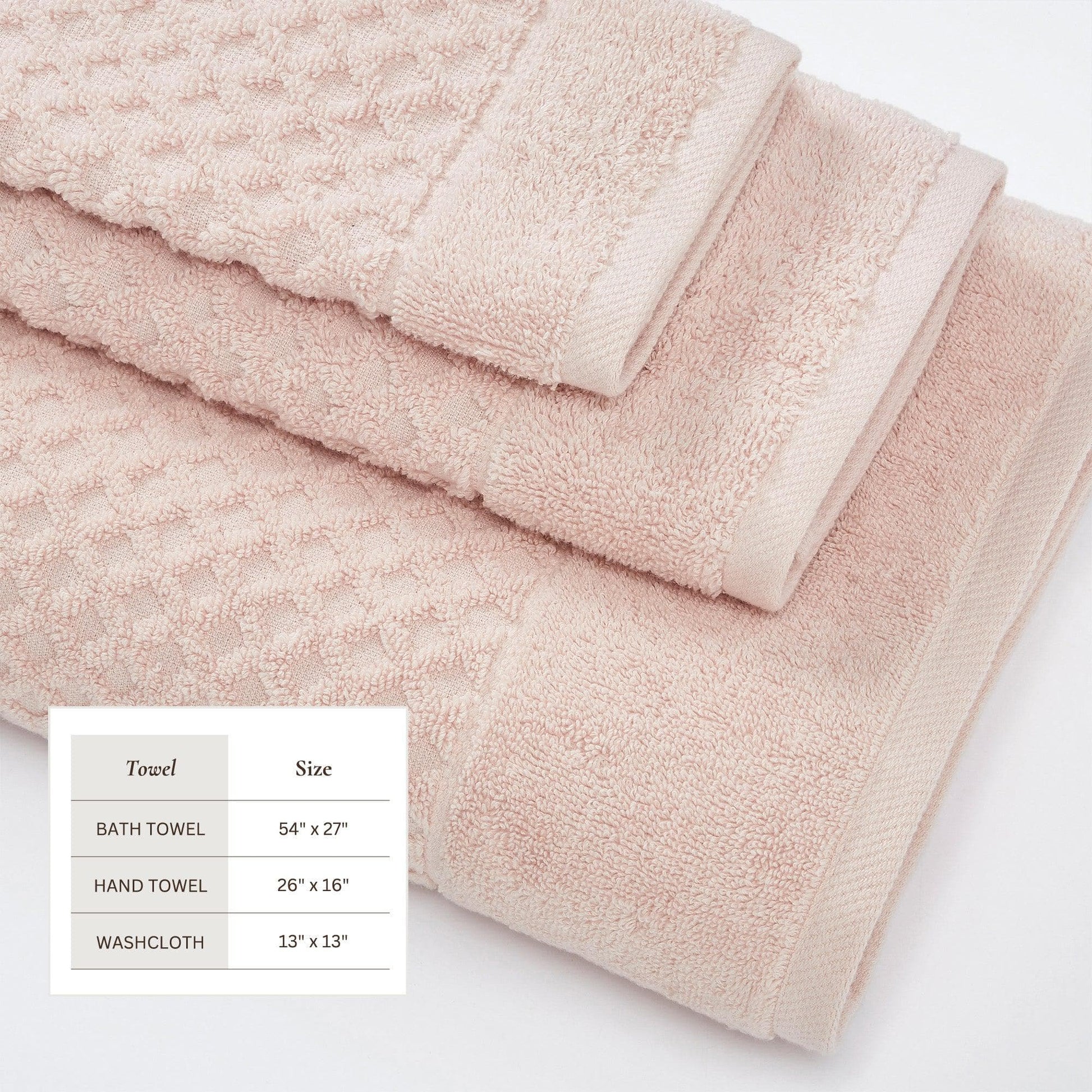 Cotton Diamond Waffle Weave Bath Towel Set - Grayson Collection - Best Buy Furniture