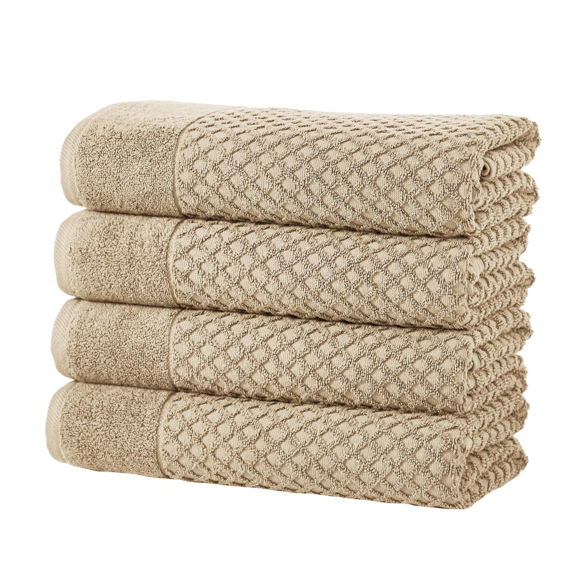 Cotton Diamond Waffle Weave Bath Towel Set - Grayson Collection - Best Buy Furniture