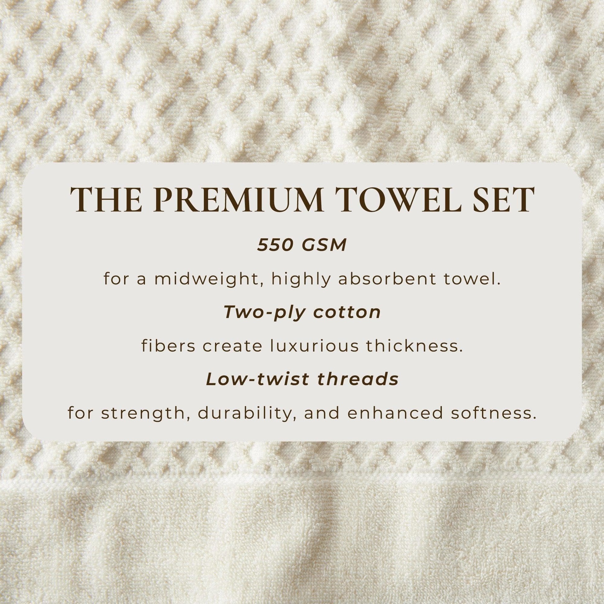 Cotton Diamond Waffle Weave Bath Towel Set - Grayson Collection - Best Buy Furniture