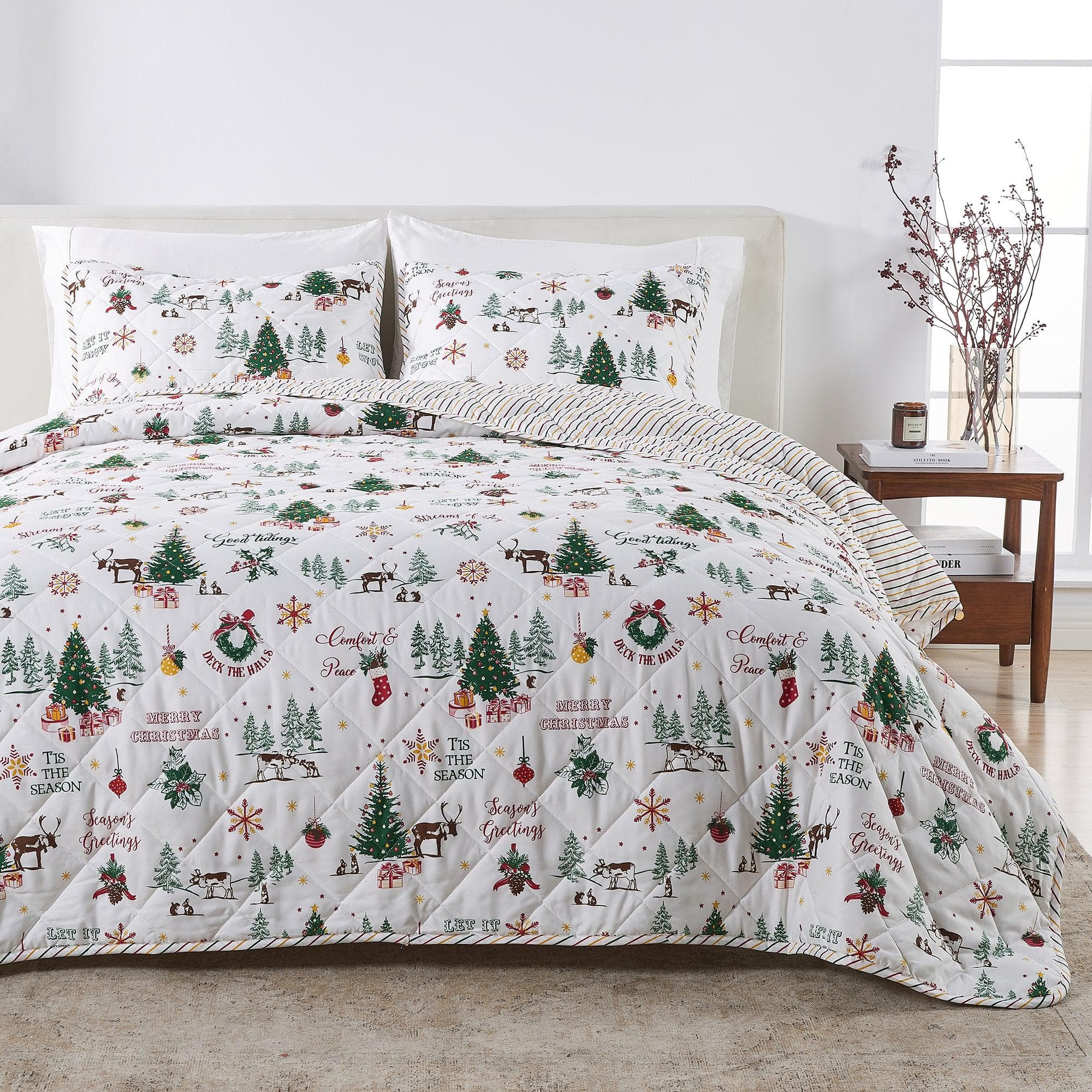 Colorful Holiday Quilt Set - Midnight Magic Collection - Best Buy Furniture