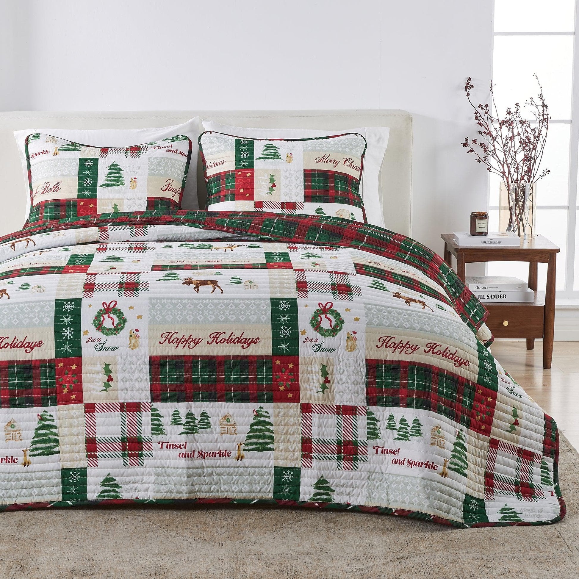 Colorful Holiday Quilt Set - Midnight Magic Collection - Best Buy Furniture