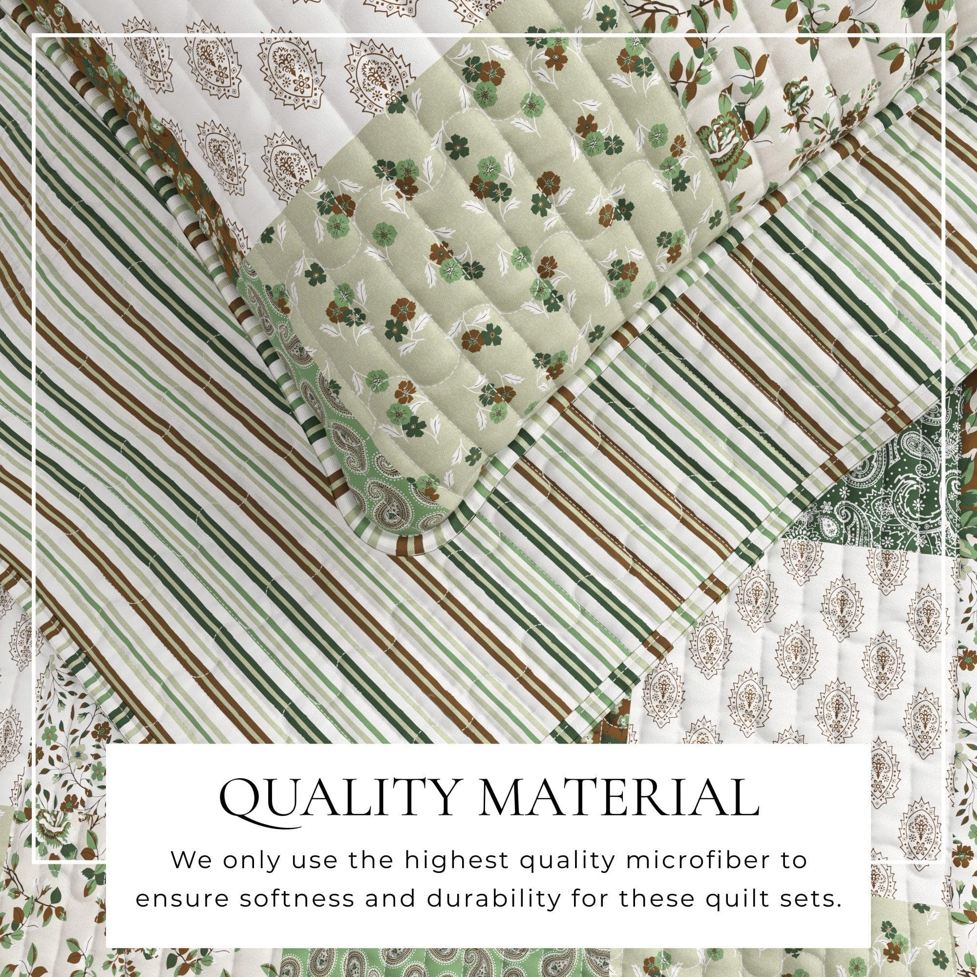 Floral Patchwork Quilt Set - Damia Collection - Best Buy Furniture