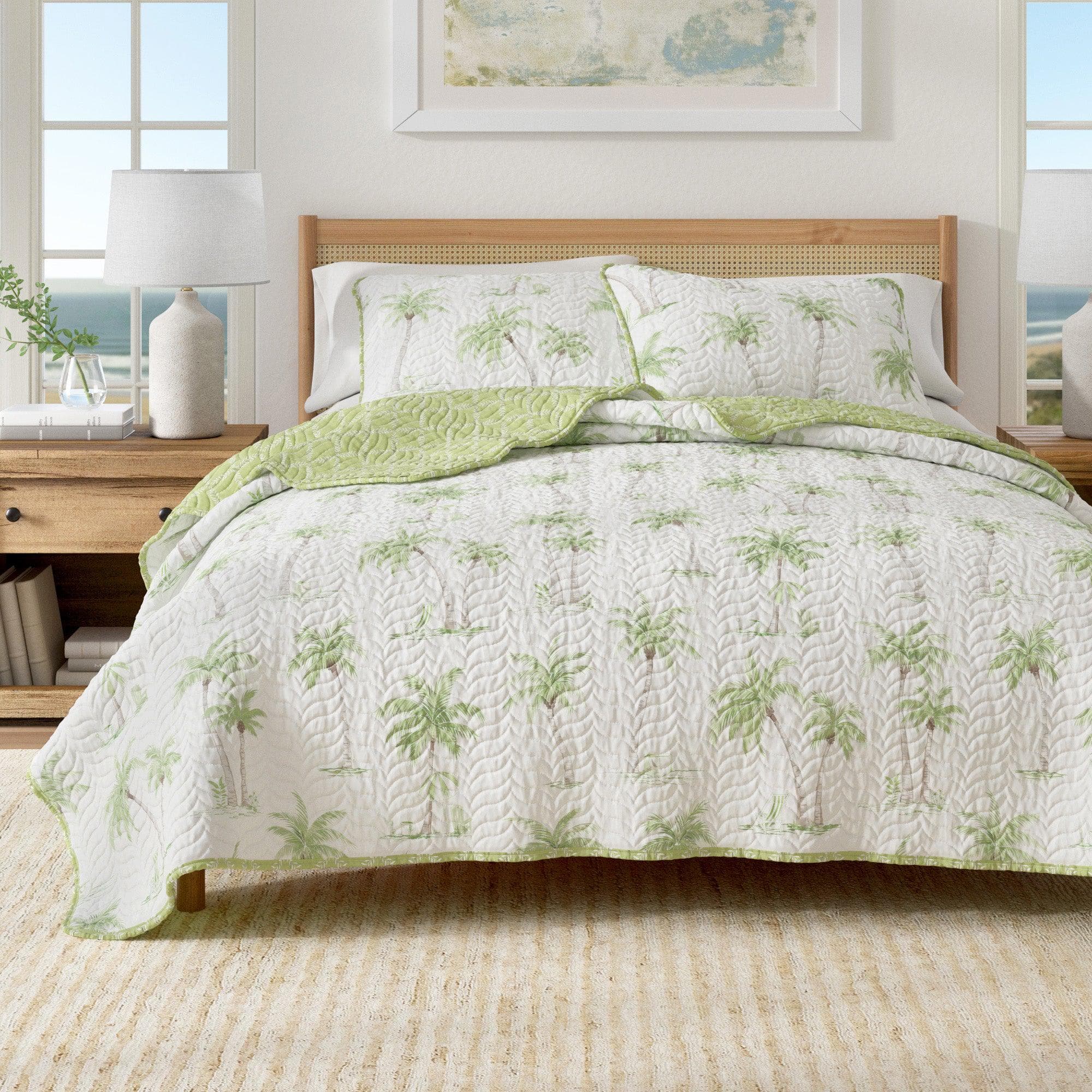 West Palm Trees Coastal Quilt Set - Coronado Collection - Best Buy Furniture