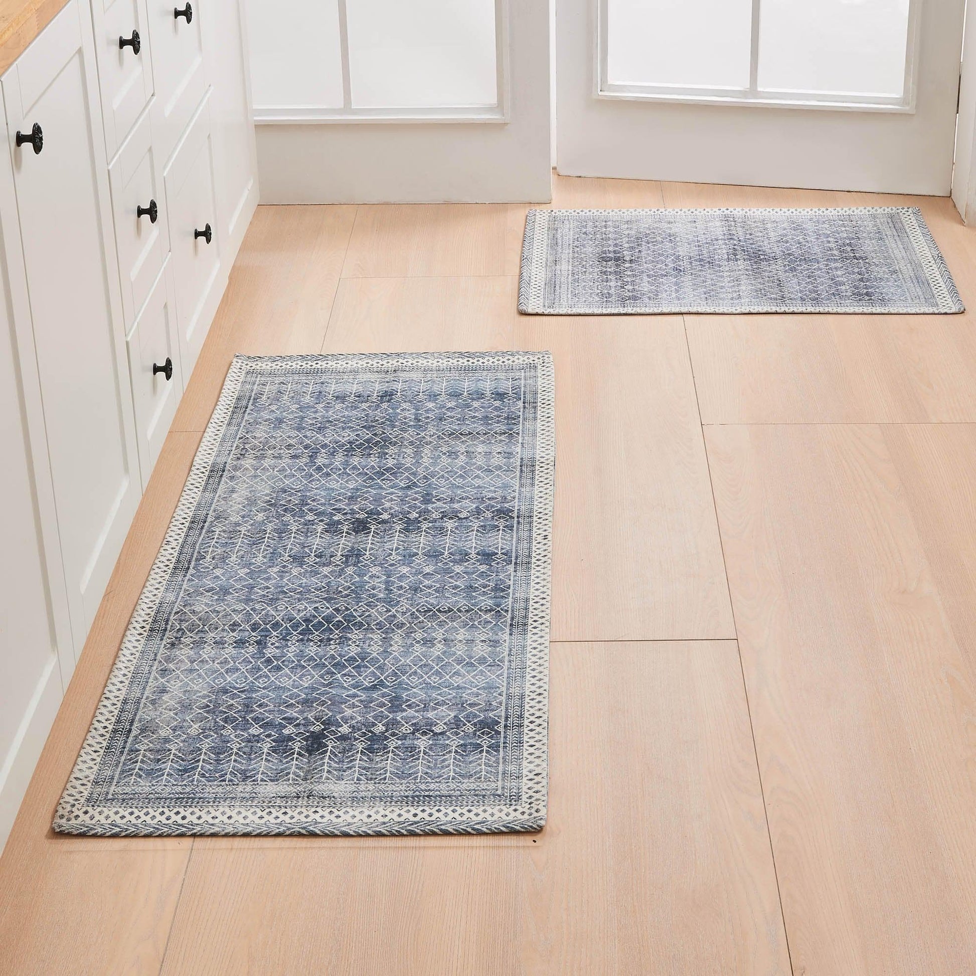Distressed Moroccan Machine Washable Accent Area Rug & Runner 2 Pack - Neve Collection - Best Buy Furniture