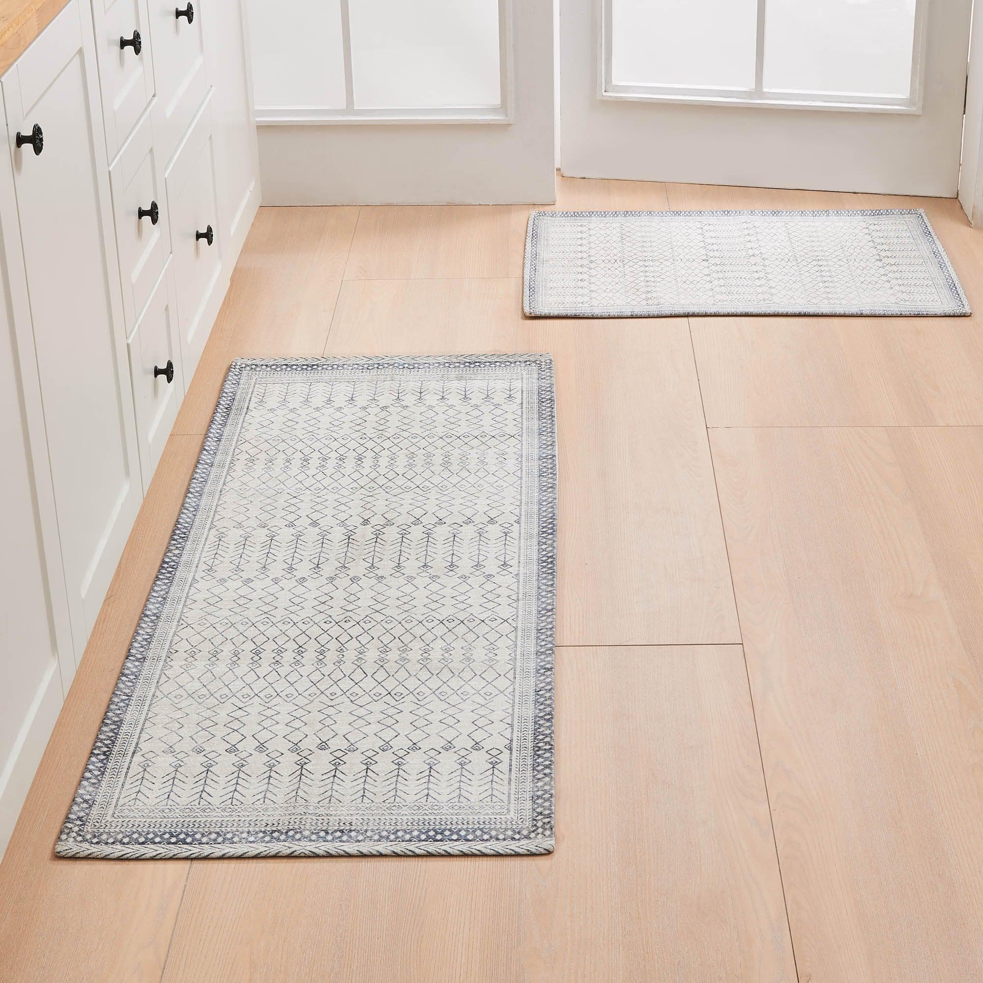 Distressed Moroccan Machine Washable Accent Area Rug & Runner 2 Pack - Neve Collection - Best Buy Furniture