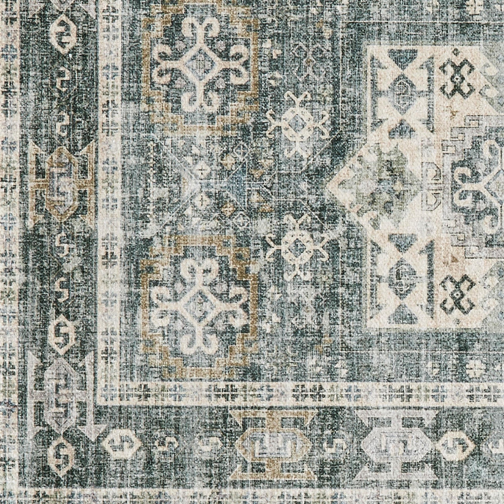 Medallion Machine Washable Accent Runner 2'4" x 7' - Nava Collection - Best Buy Furniture