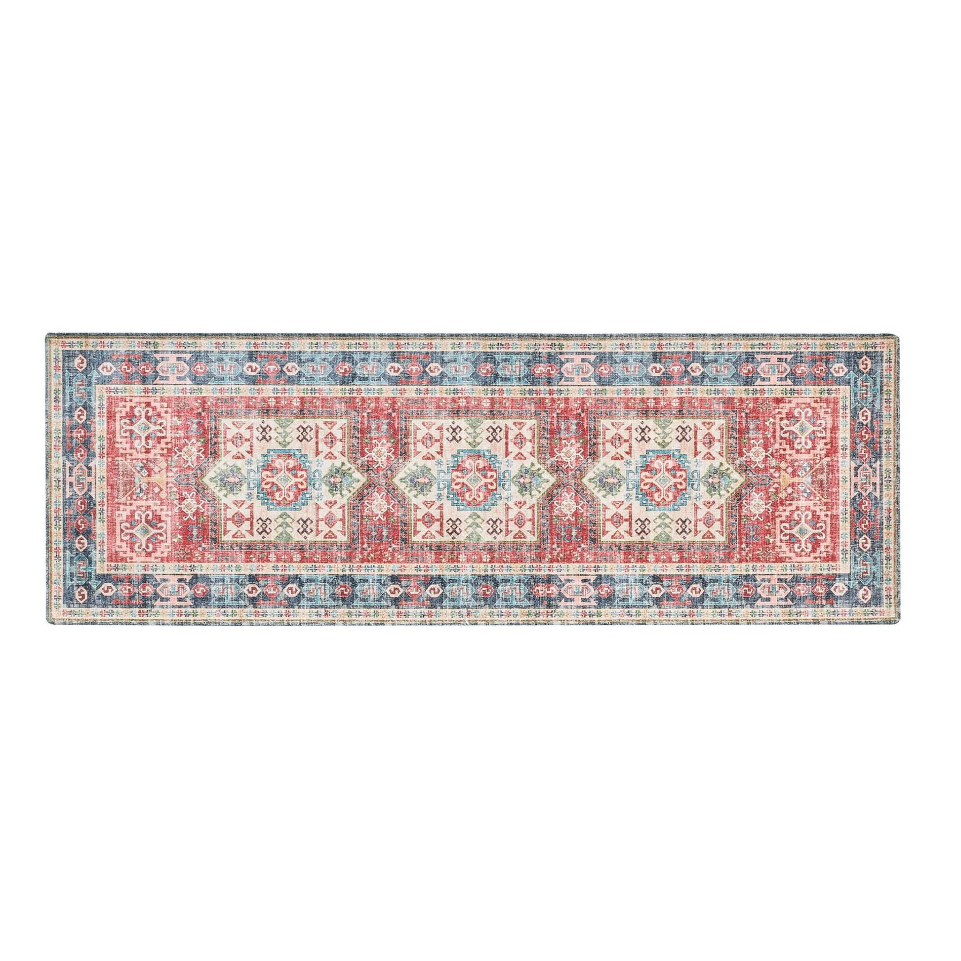 Medallion Machine Washable Accent Runner 2'4" x 7' - Nava Collection - Best Buy Furniture