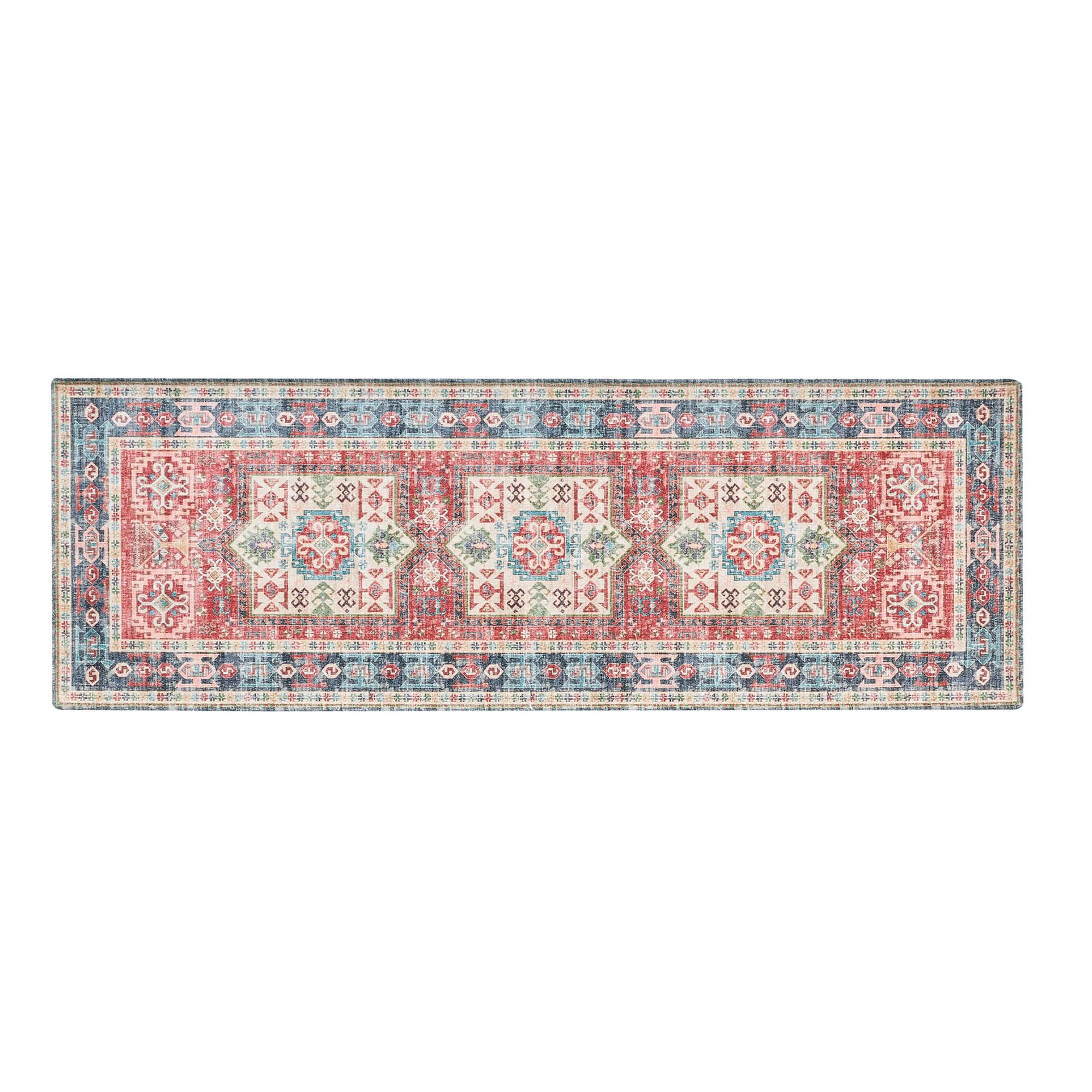 Medallion Machine Washable Accent Runner 2'4" x 7' - Nava Collection - Best Buy Furniture