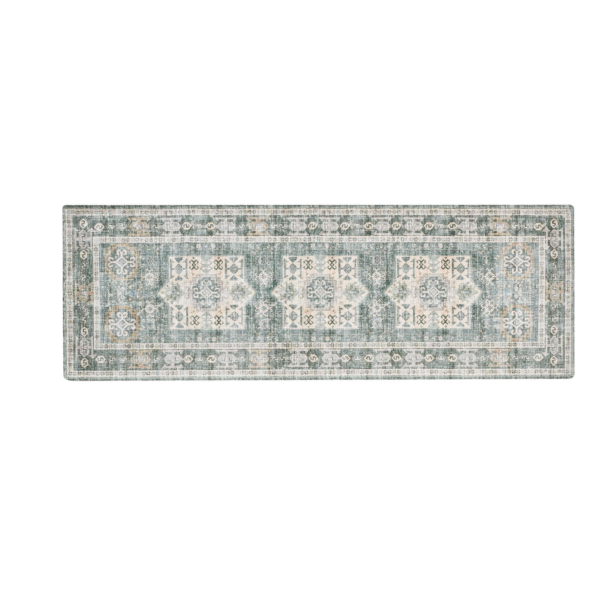 Medallion Machine Washable Accent Runner 2'4" x 7' - Nava Collection - Best Buy Furniture