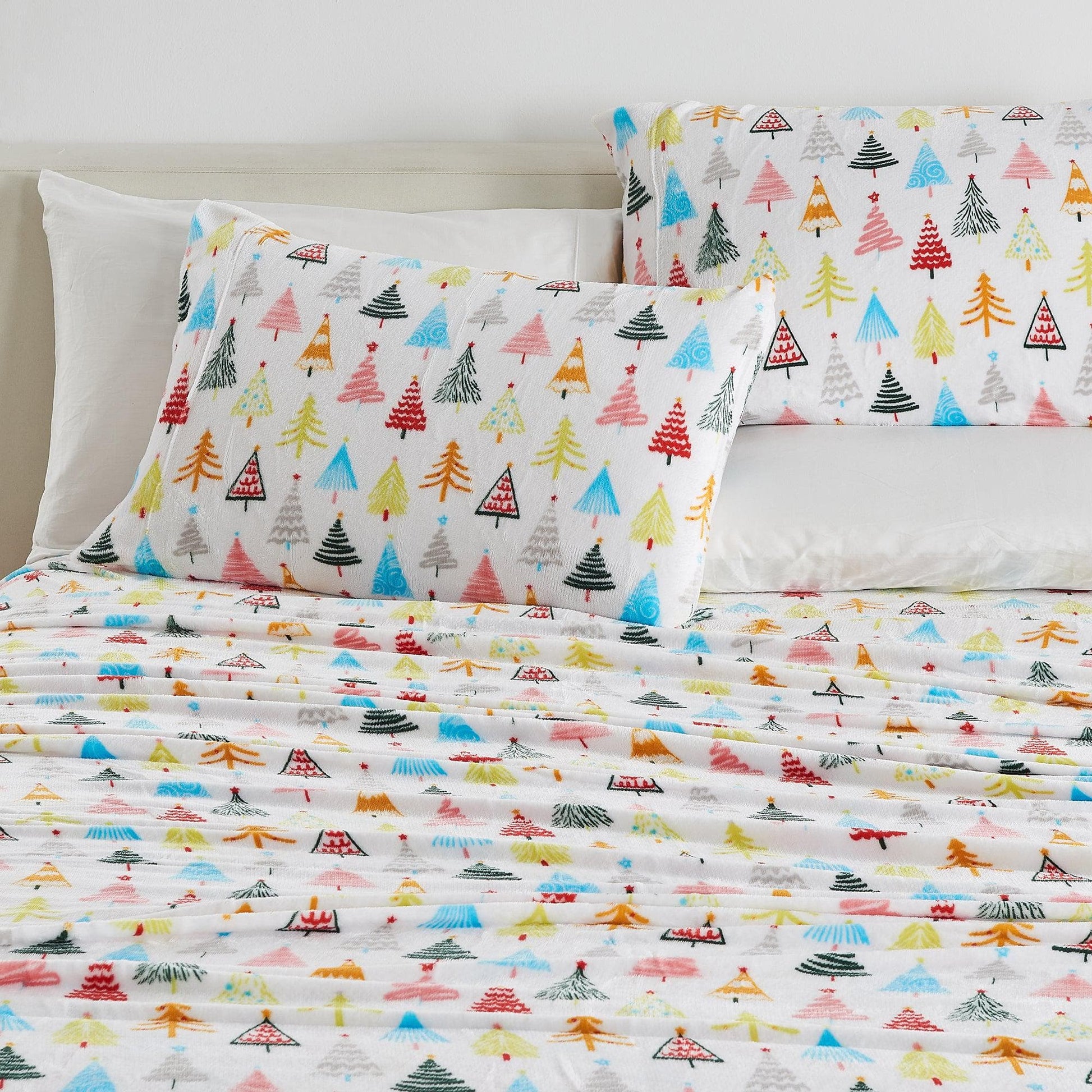 4-Piece Printed Plush Sheet - Velvet Luxe Collection - Best Buy Furniture