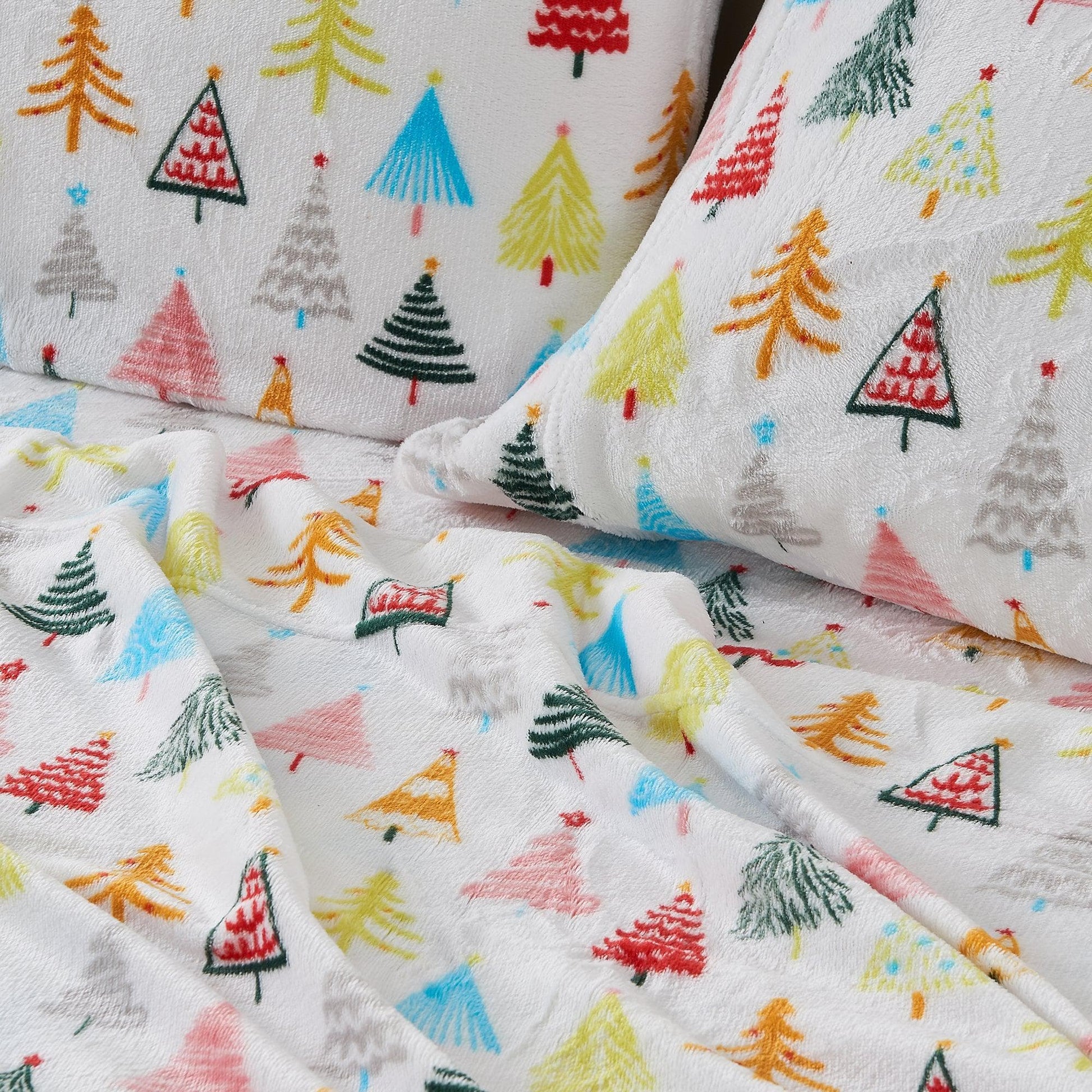 4-Piece Printed Plush Sheet - Velvet Luxe Collection - Best Buy Furniture