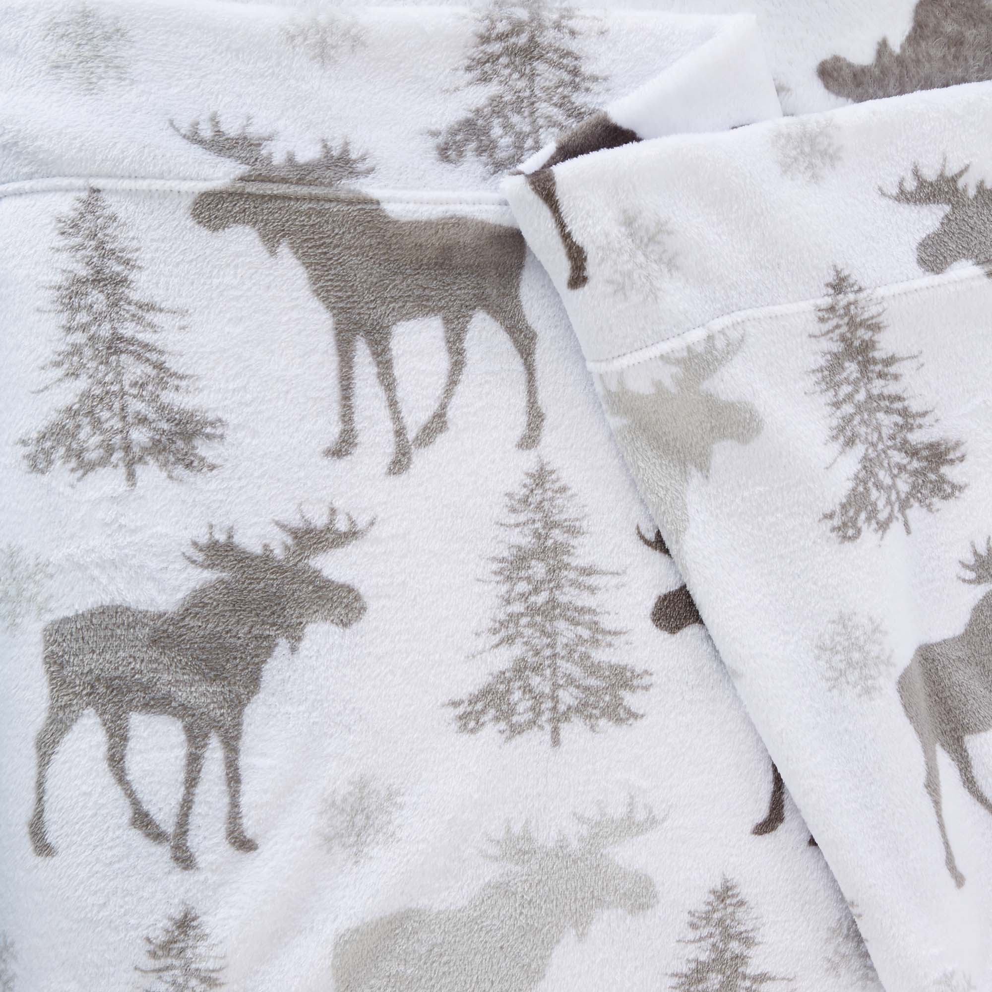 4-Piece Printed Plush Sheet - Velvet Luxe Collection - Best Buy Furniture