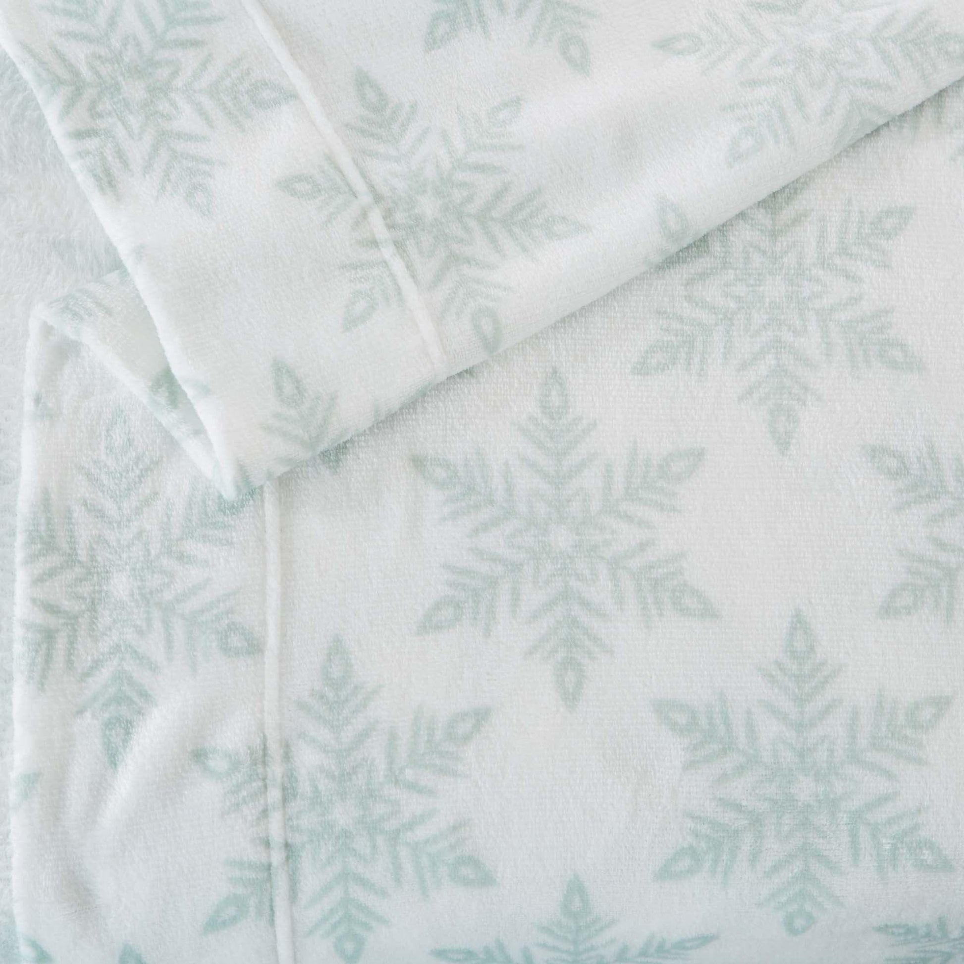 4-Piece Printed Plush Sheet - Velvet Luxe Collection - Best Buy Furniture