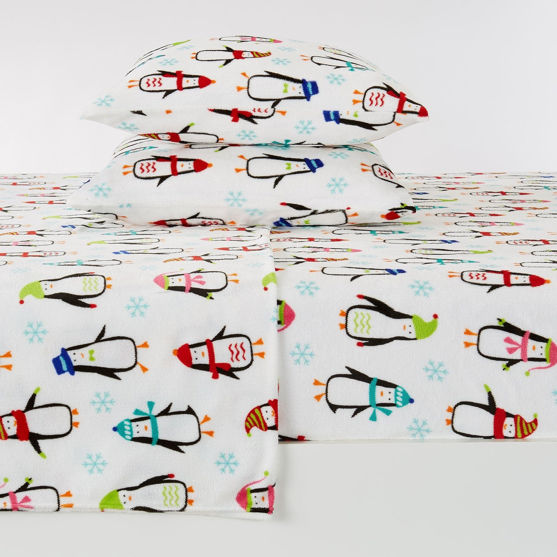 4-Piece Printed Plush Sheet - Velvet Luxe Collection - Best Buy Furniture