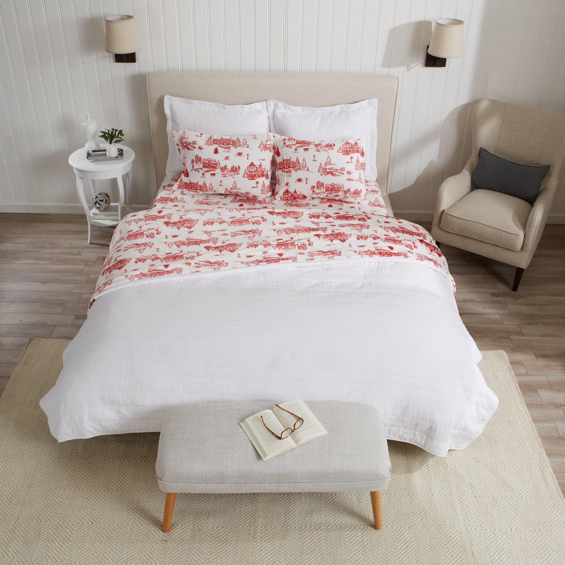 4-Piece Printed Plush Sheet - Velvet Luxe Collection - Best Buy Furniture