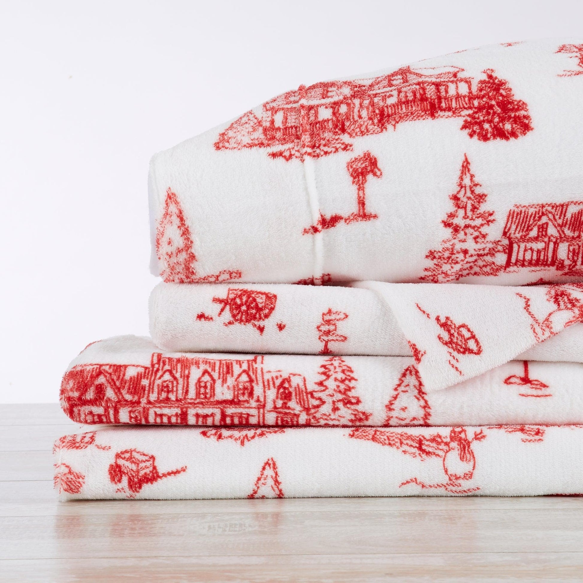 4-Piece Printed Plush Sheet - Velvet Luxe Collection - Best Buy Furniture