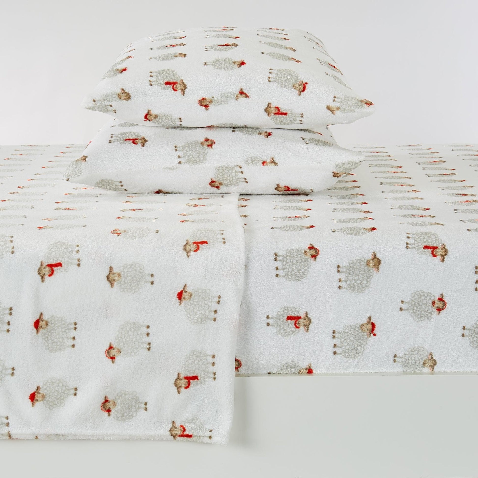 4-Piece Printed Plush Sheet - Velvet Luxe Collection - Best Buy Furniture