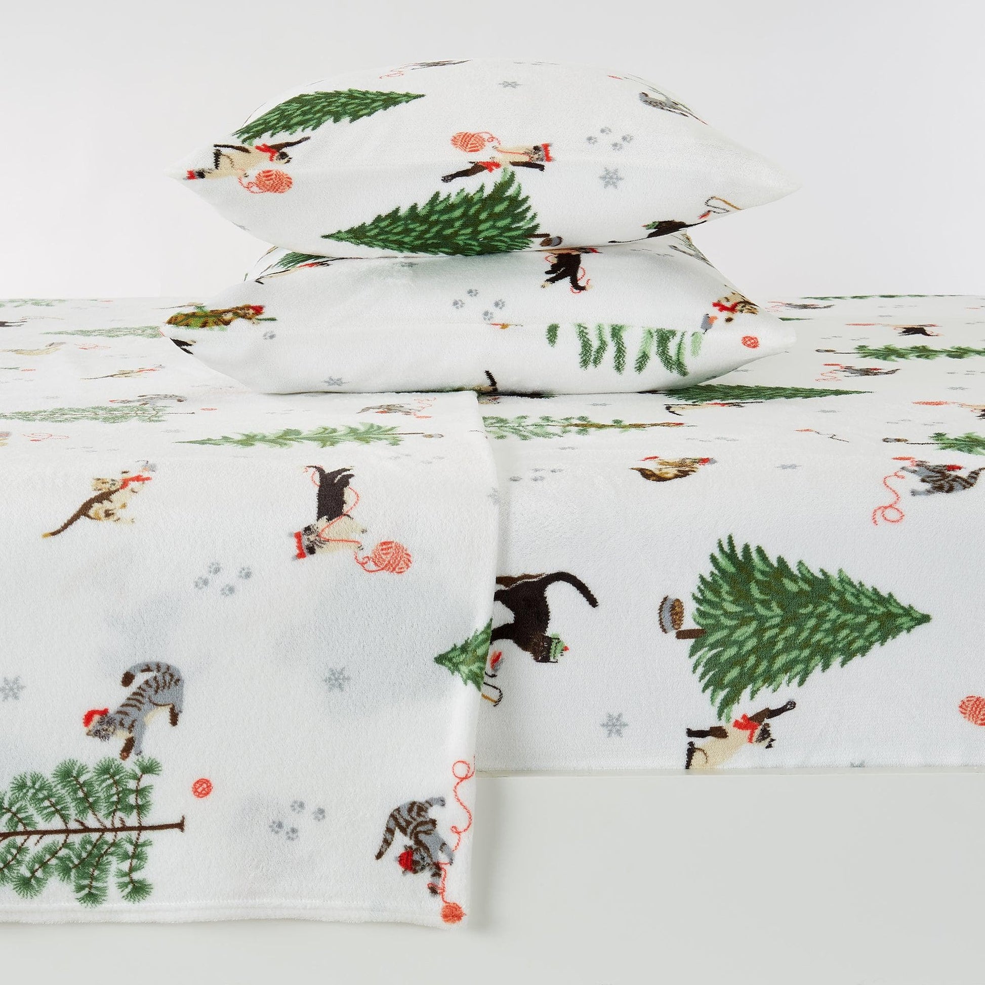 4-Piece Printed Plush Sheet - Velvet Luxe Collection - Best Buy Furniture