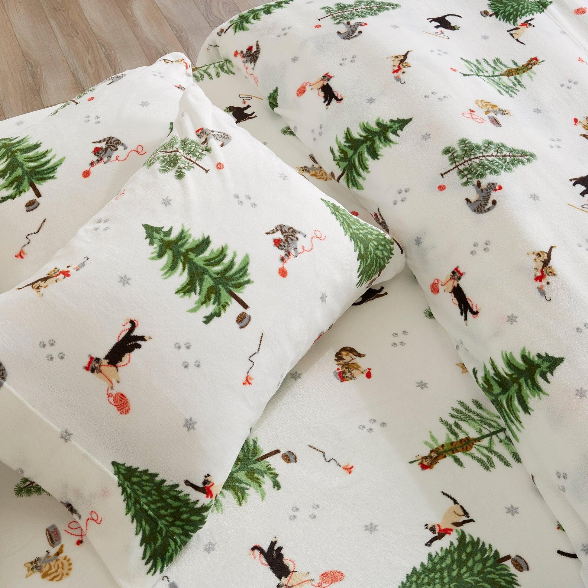 4-Piece Printed Plush Sheet - Velvet Luxe Collection - Best Buy Furniture