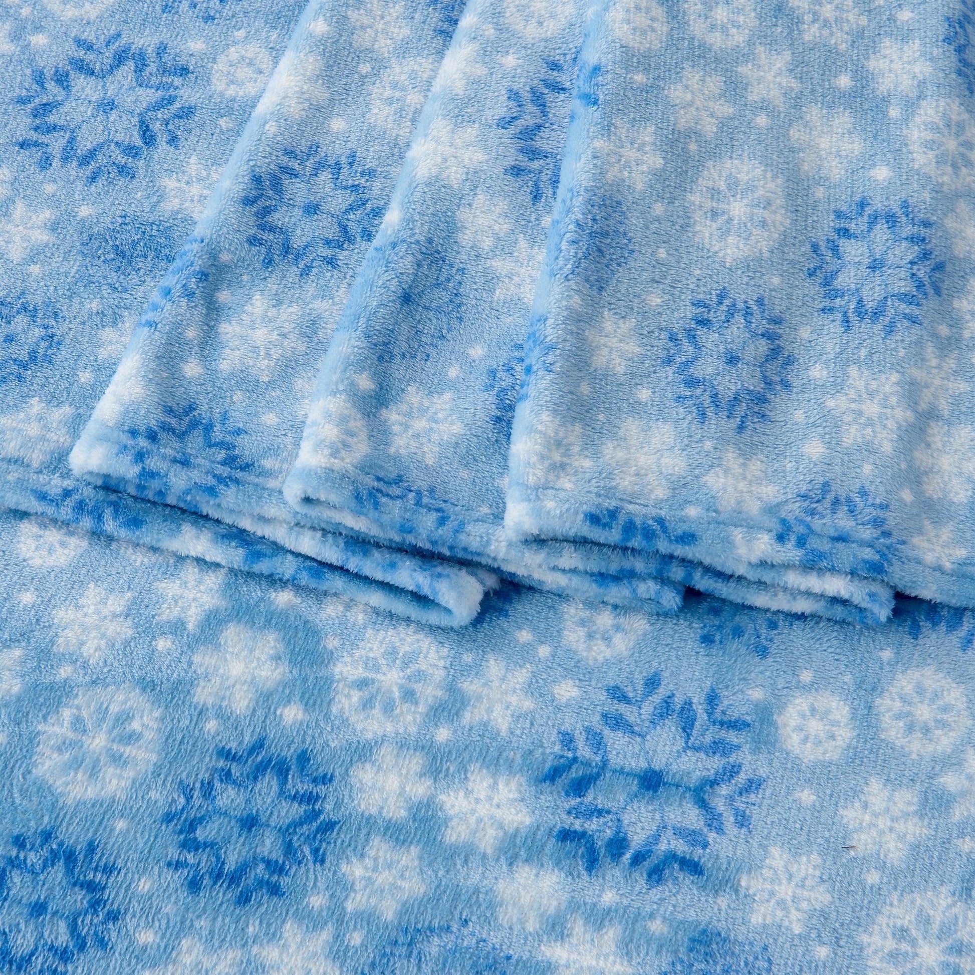 4-Piece Printed Plush Sheet - Velvet Luxe Collection - Best Buy Furniture