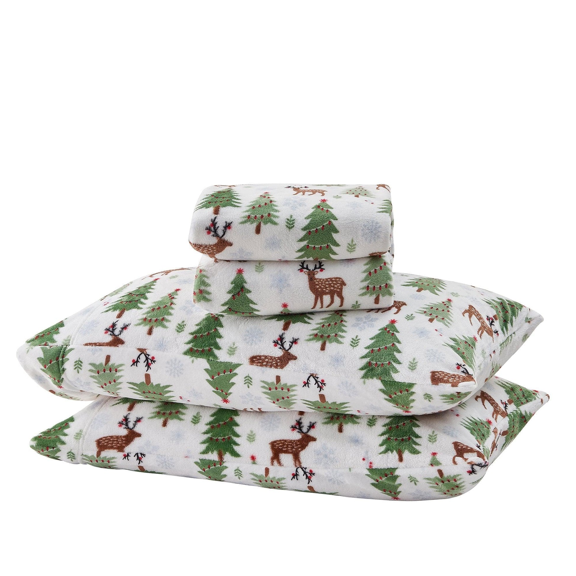 4-Piece Printed Plush Sheet - Velvet Luxe Collection - Best Buy Furniture