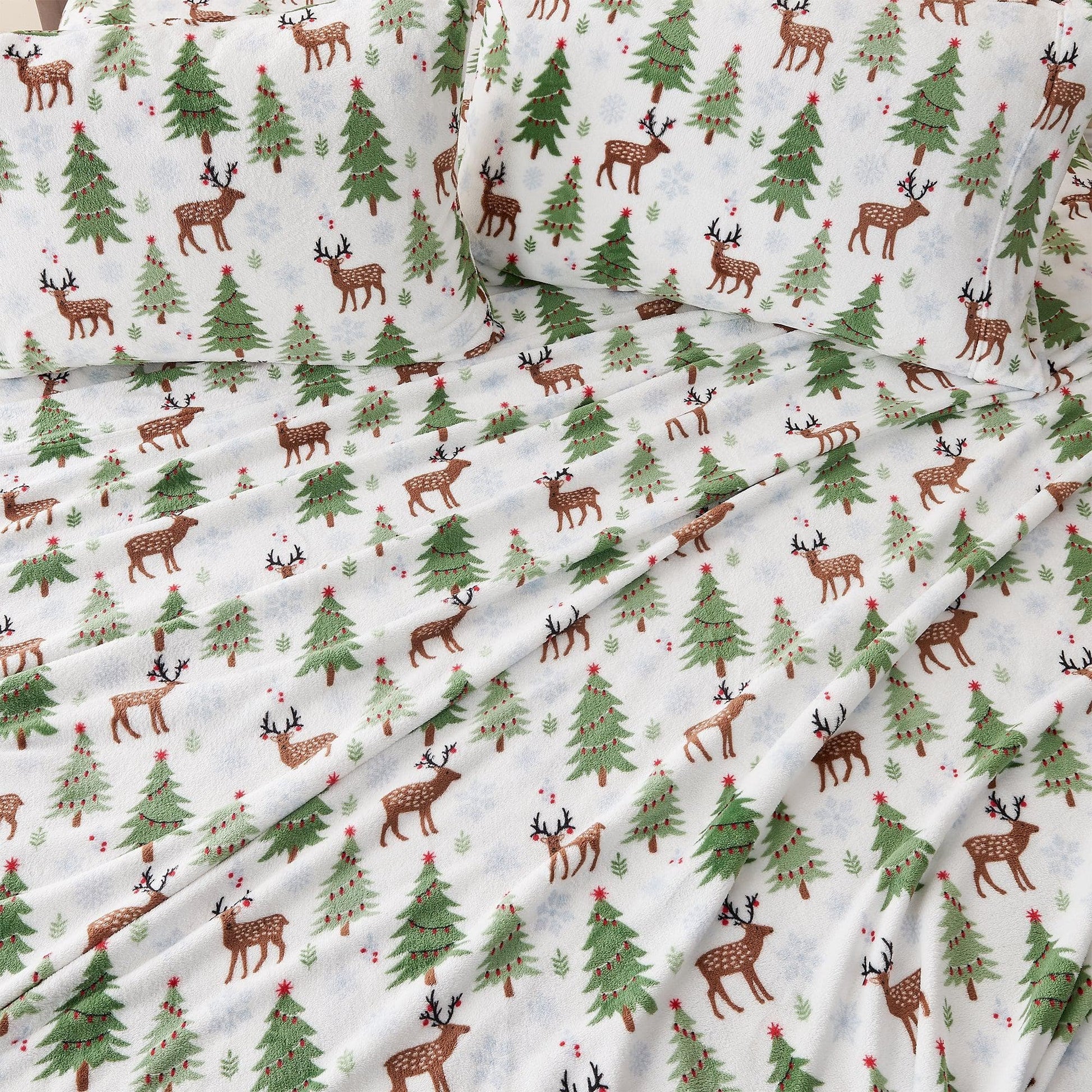 4-Piece Printed Plush Sheet - Velvet Luxe Collection - Best Buy Furniture